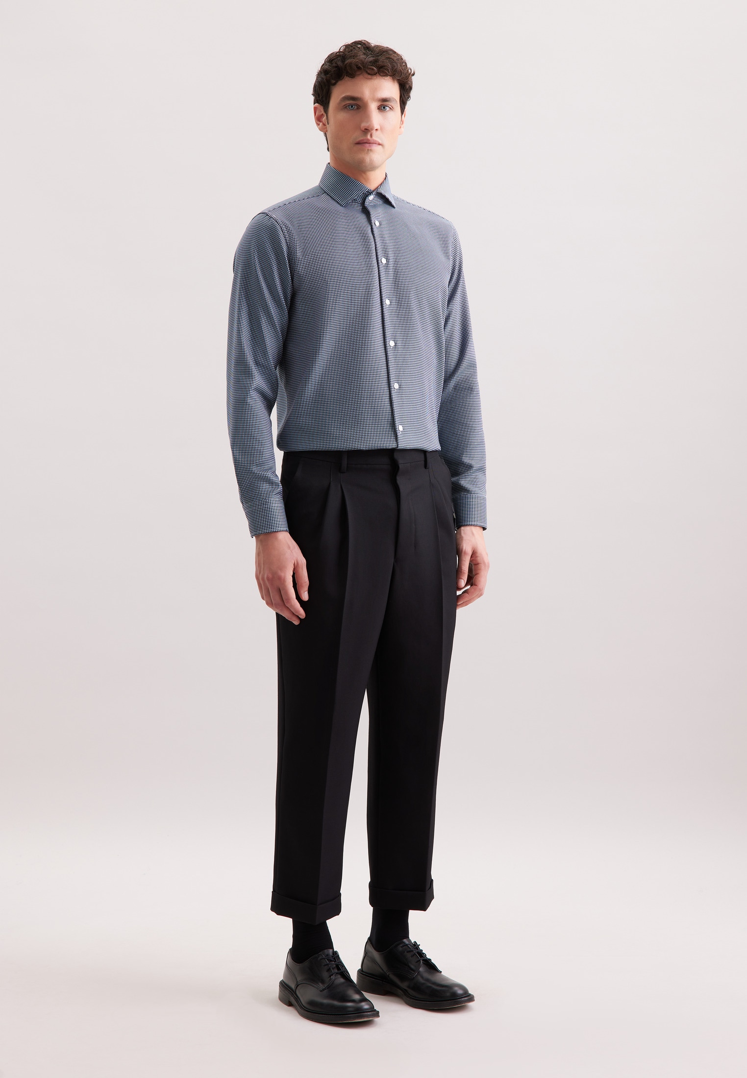 seidensticker Businesshemd »Schwarze Rose« Regular 1/1 Kentkragen Pepita