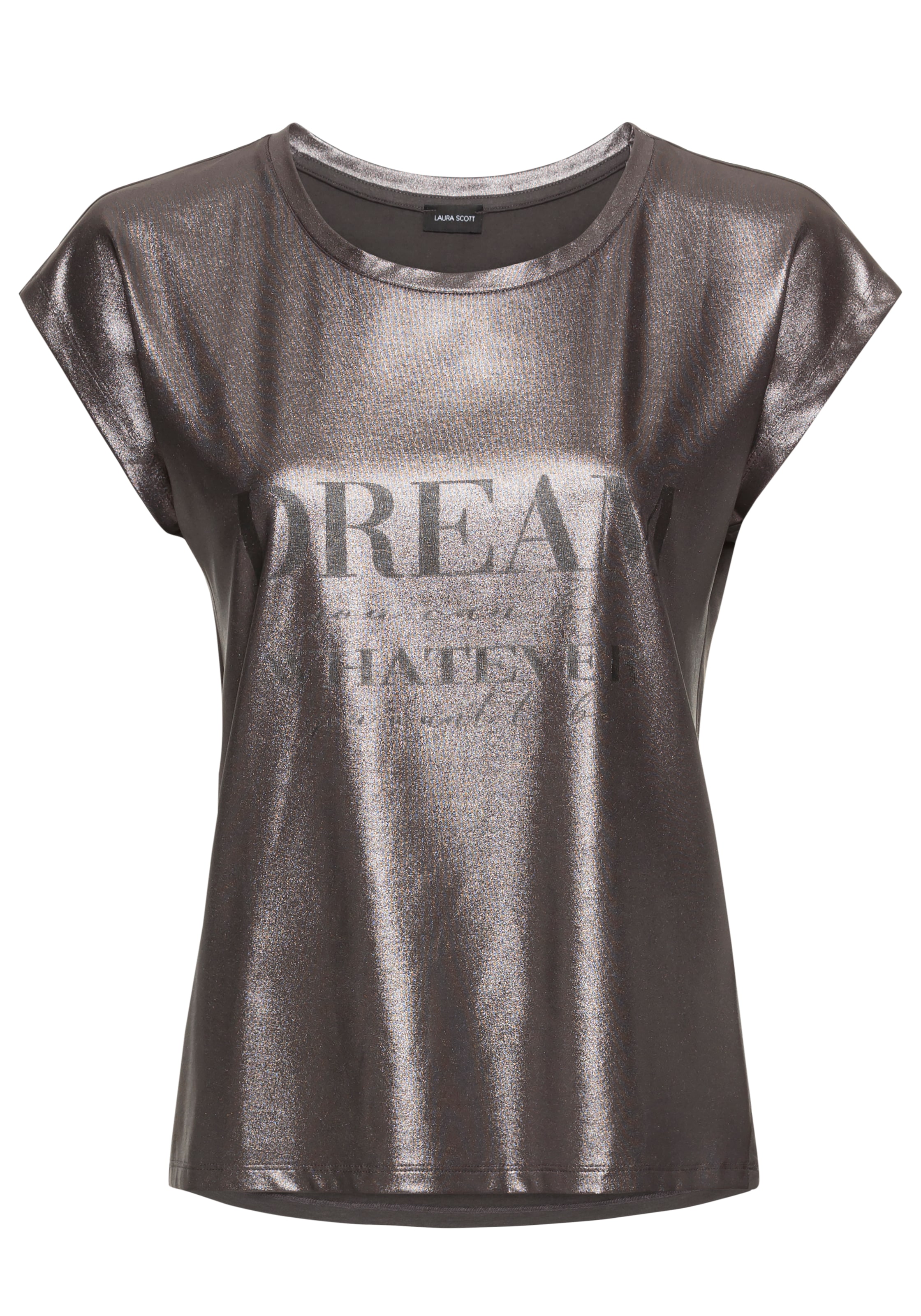 Laura Scott Rundhalsshirt, mit glänzendem Print