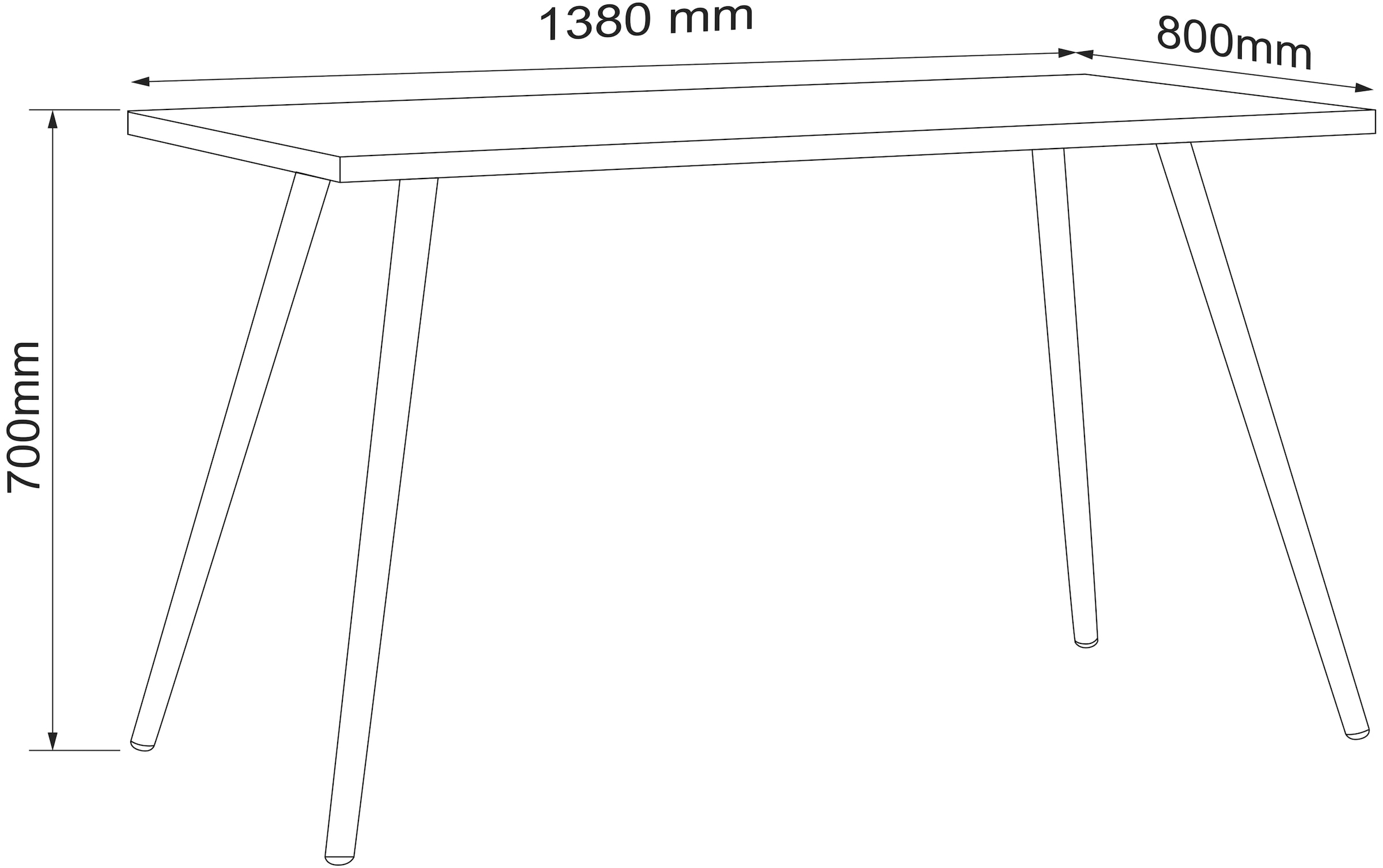VCM Schreibtisch »Schreibtisch Bürotisch Computertisch Salia 138x80« 1 Stk. tlg.