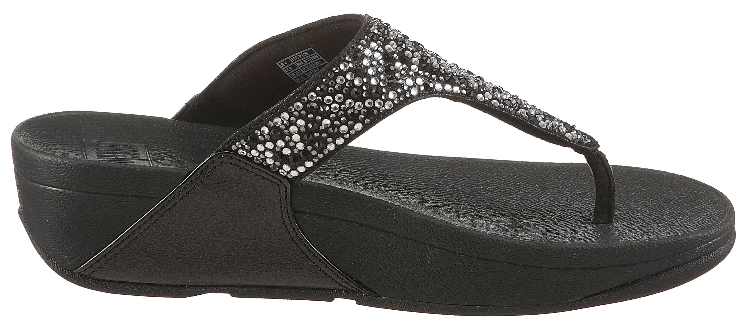 Fitflop Zehentrenner »LULU CRYSTAL«, Sandale, Pantolette mit Schmucksteine
