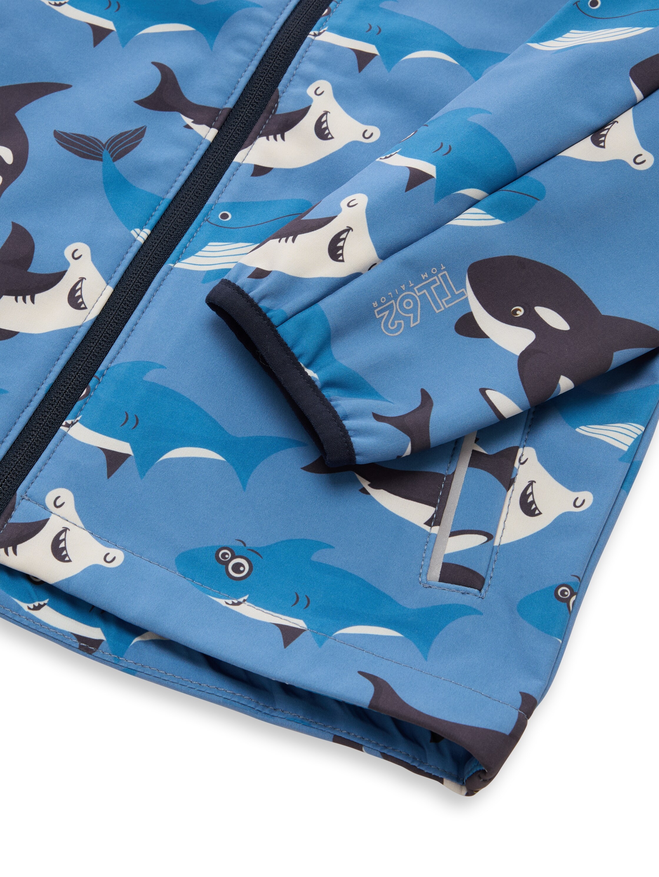 TOM TAILOR Softshelljacke mit Kapuze mit All-Over Print