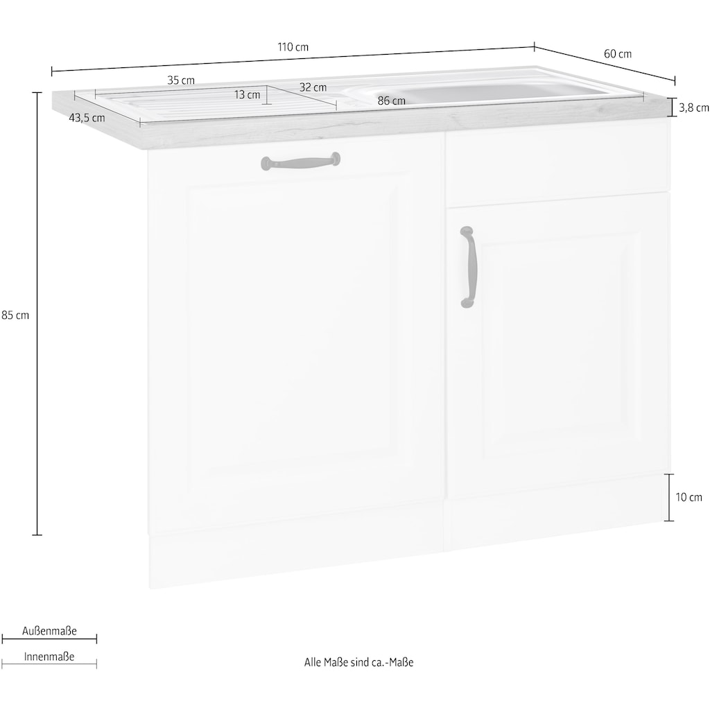 wiho Küchen Spülenschrank »Erla«