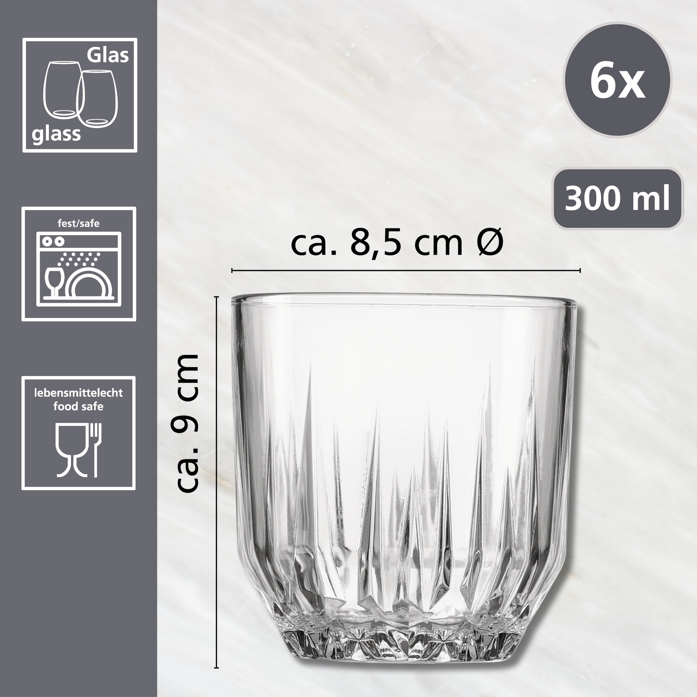 Ritzenhoff & Breker Whiskyglas »Palace« 6er Set, je 300 ml