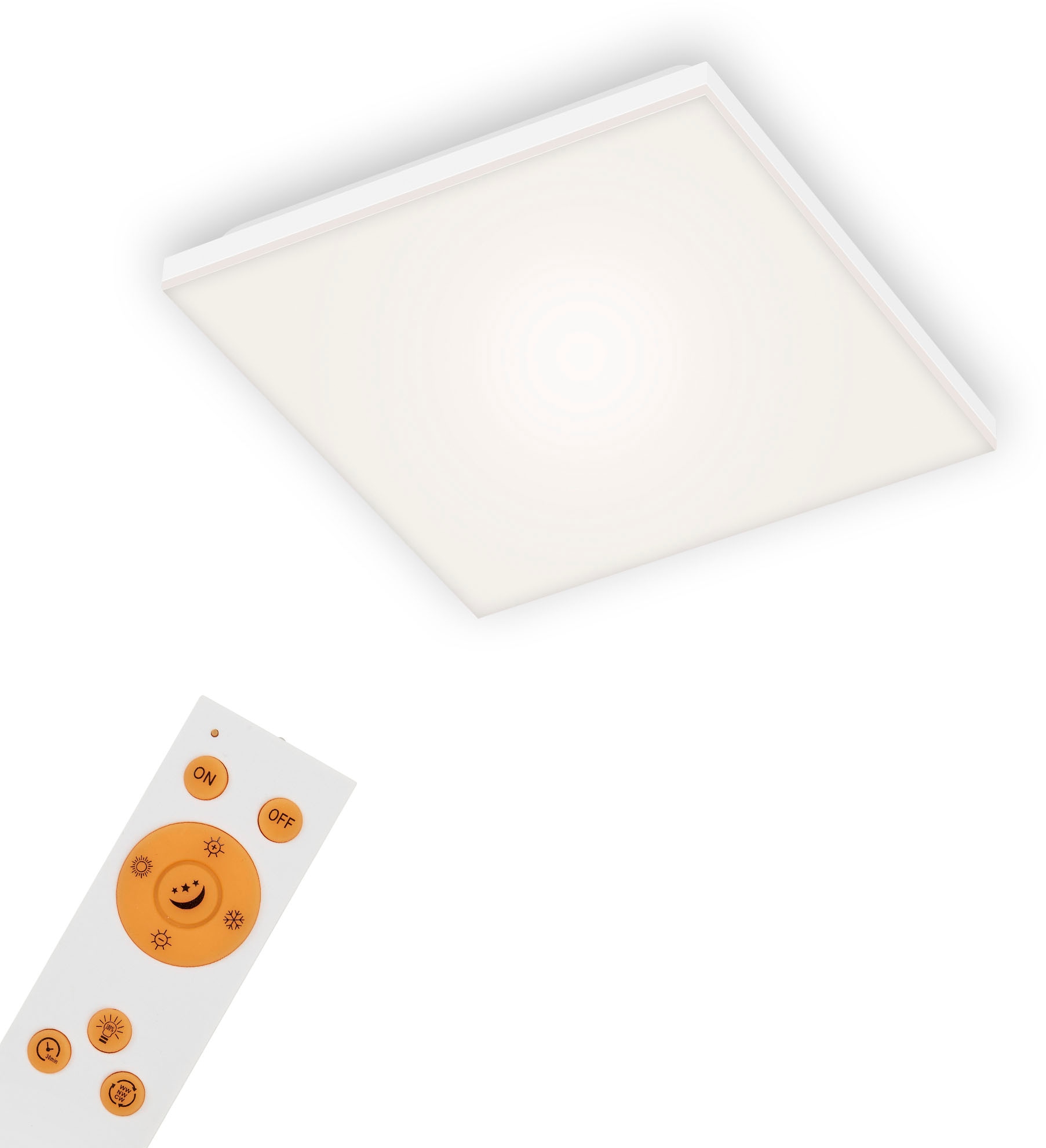 LED Panel mit Fernbedienung, Gr. 29,5 x 29,5 cm, stufenlos dimmbar, LED fest integriert