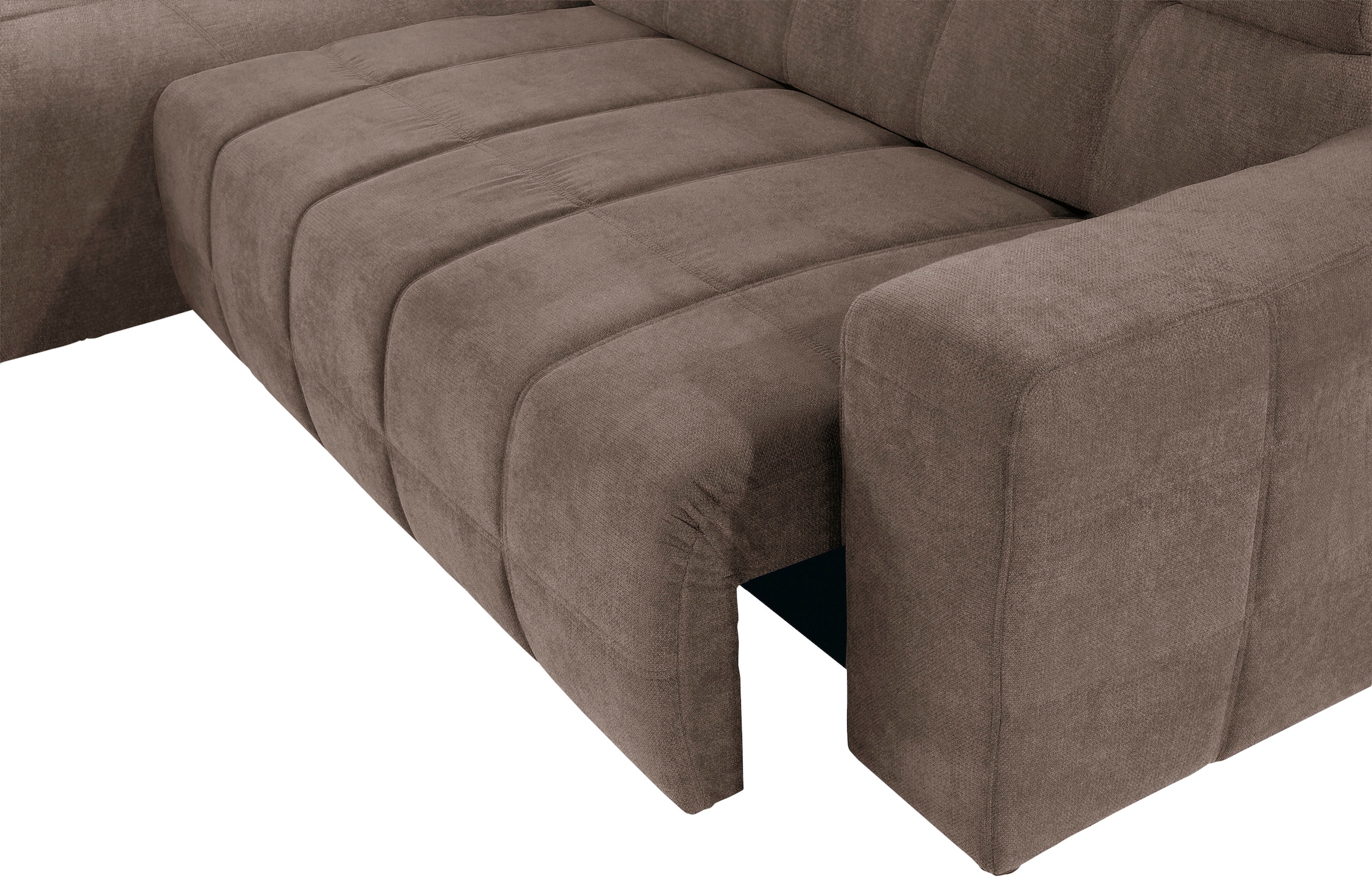 DOMO collection Ecksofa »Brandon Sitzbelastung 140 kg, große Ausführung, B/T/H: 289/177/80 cm«, mit Kopfteilverstellung, wahlweise Sitztiefenverstellung, L-Form