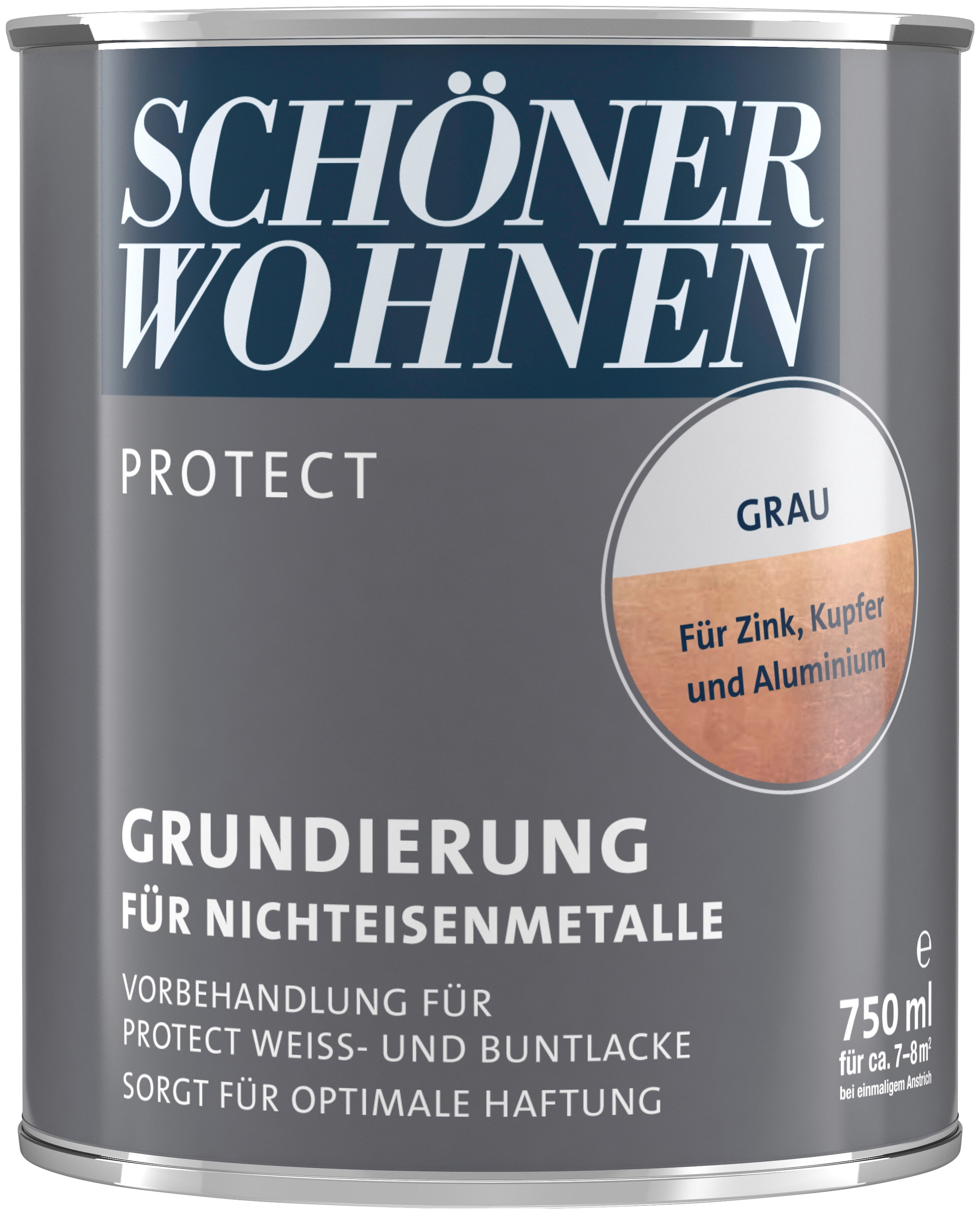 SCHÖNER WOHNEN FARBE Grundierfarbe »Protect«, 750 ml, grau, Grundierung für...