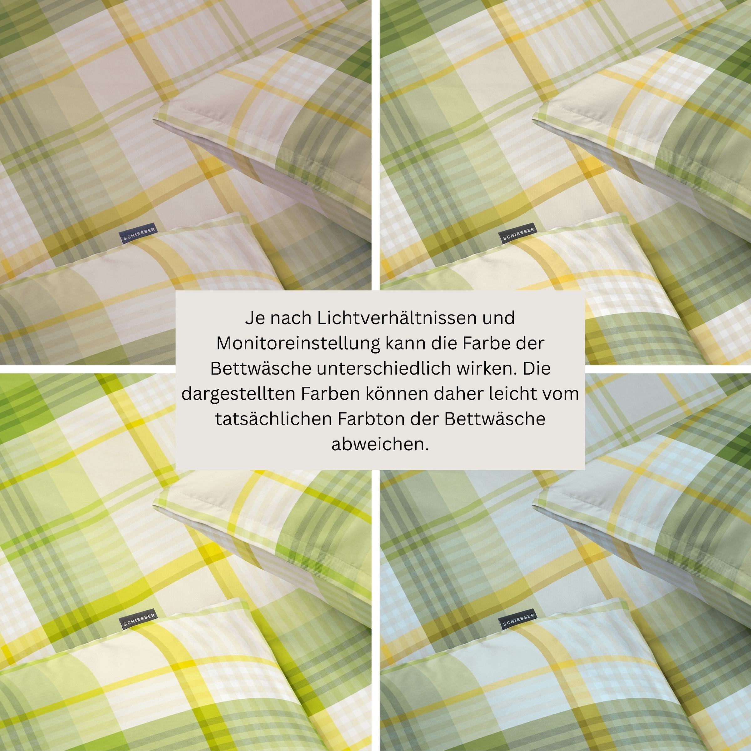 Schiesser Bettwäsche »Mosa aus weicher Baumwolle mit zeitlosen Karos« 2 MADE IN GREEN by OEKO-TEX®