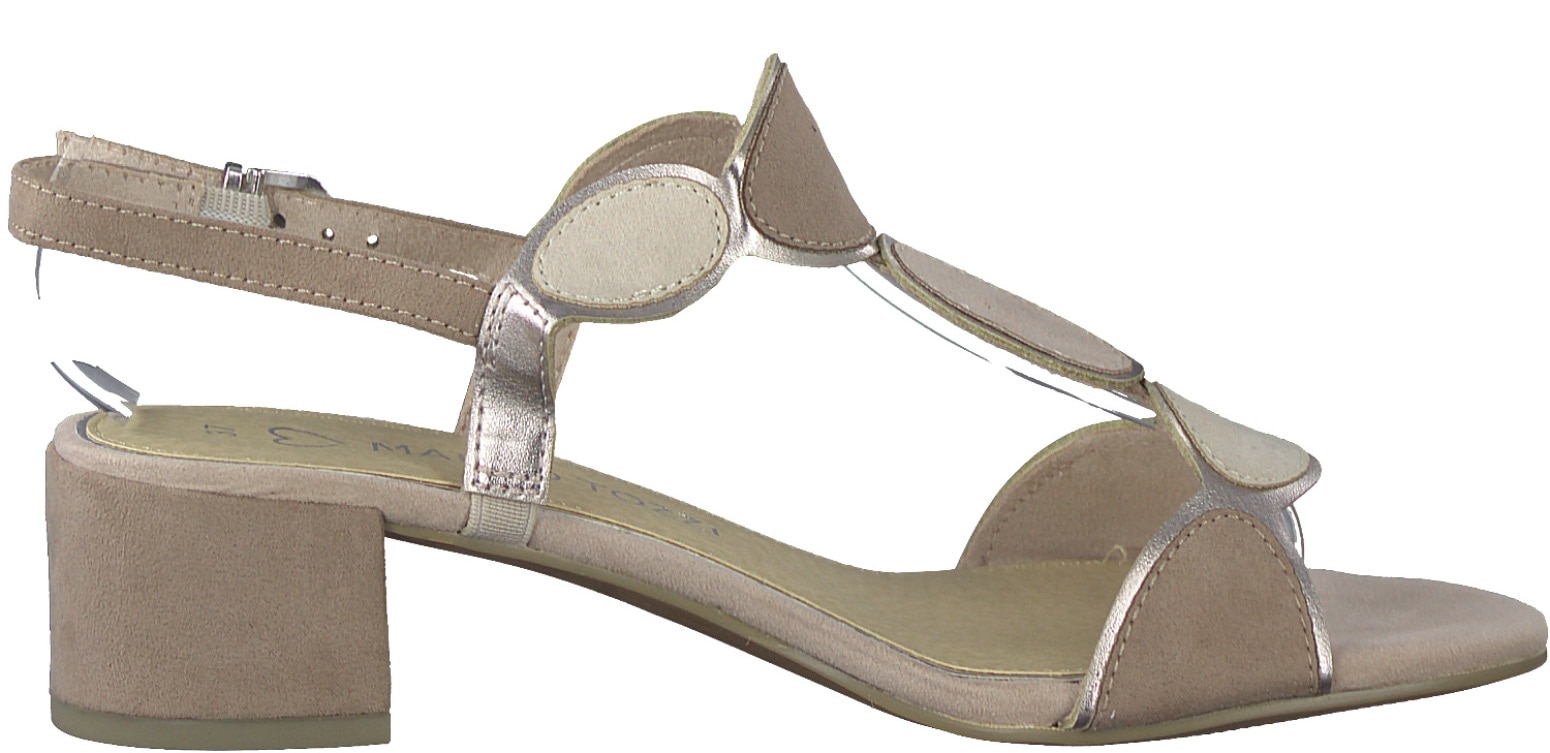 MARCO TOZZI Sandalette, Blockabsatz, Sommerschuh, Riemchensandale mit verstellbarer Schnalle