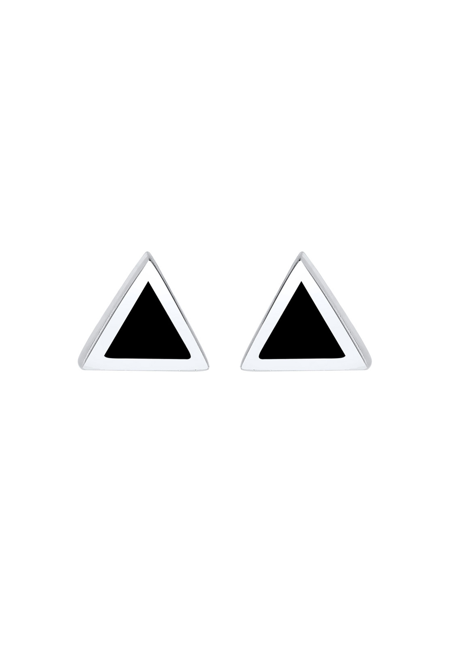 Elli Paar Ohrstecker »Ohrringe Dreieck Geo Basic Trend Emaille 925 Silber«