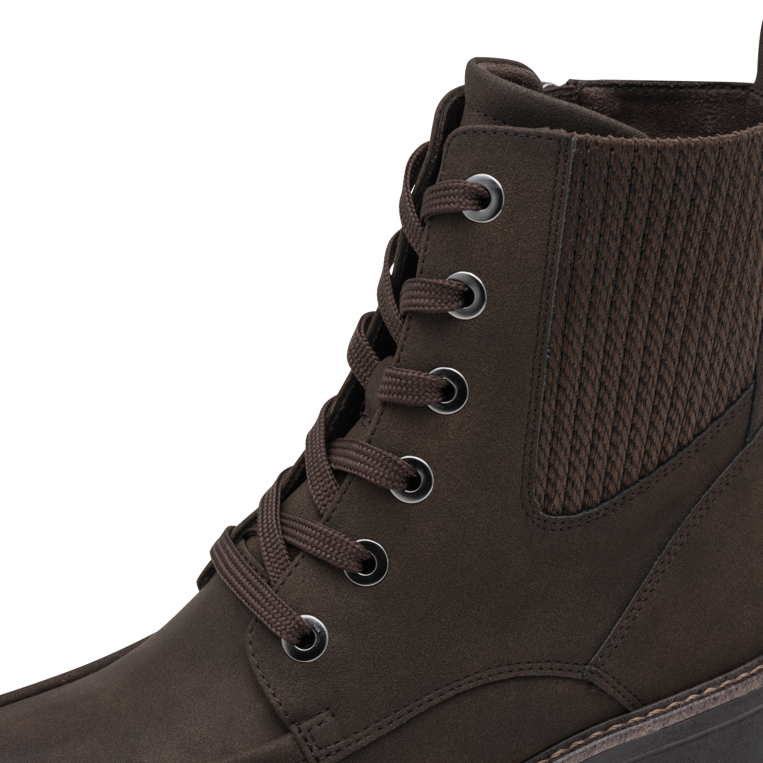 MARCO TOZZI Schnürstiefelette  Blockabsatz, Schnürboots mit Stretcheinsatz in Strickoptik