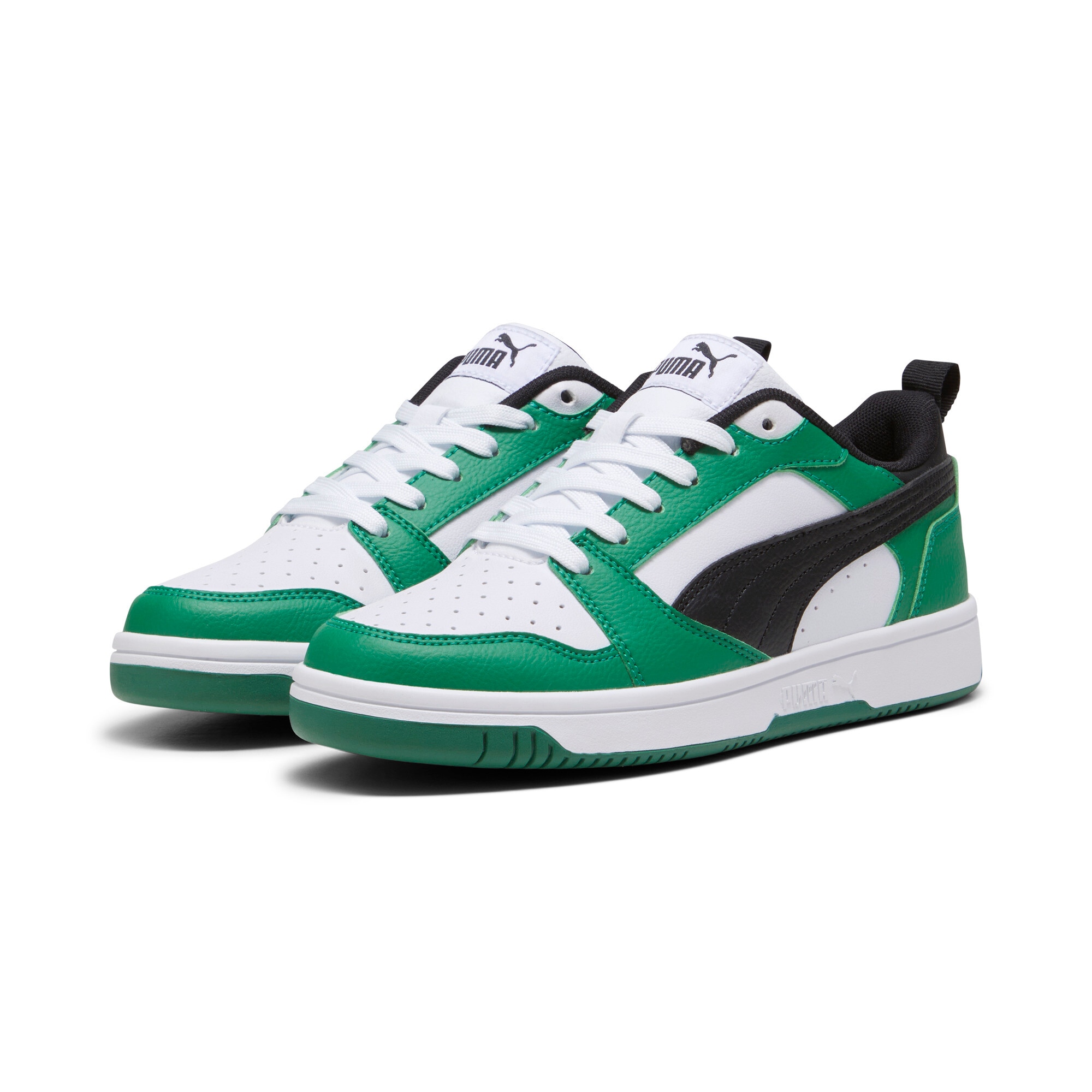 PUMA Sneaker »REBOUND V6 LO JR«  mit Schnürverschluss, dämpfendes Fußbett, aus Synthetik