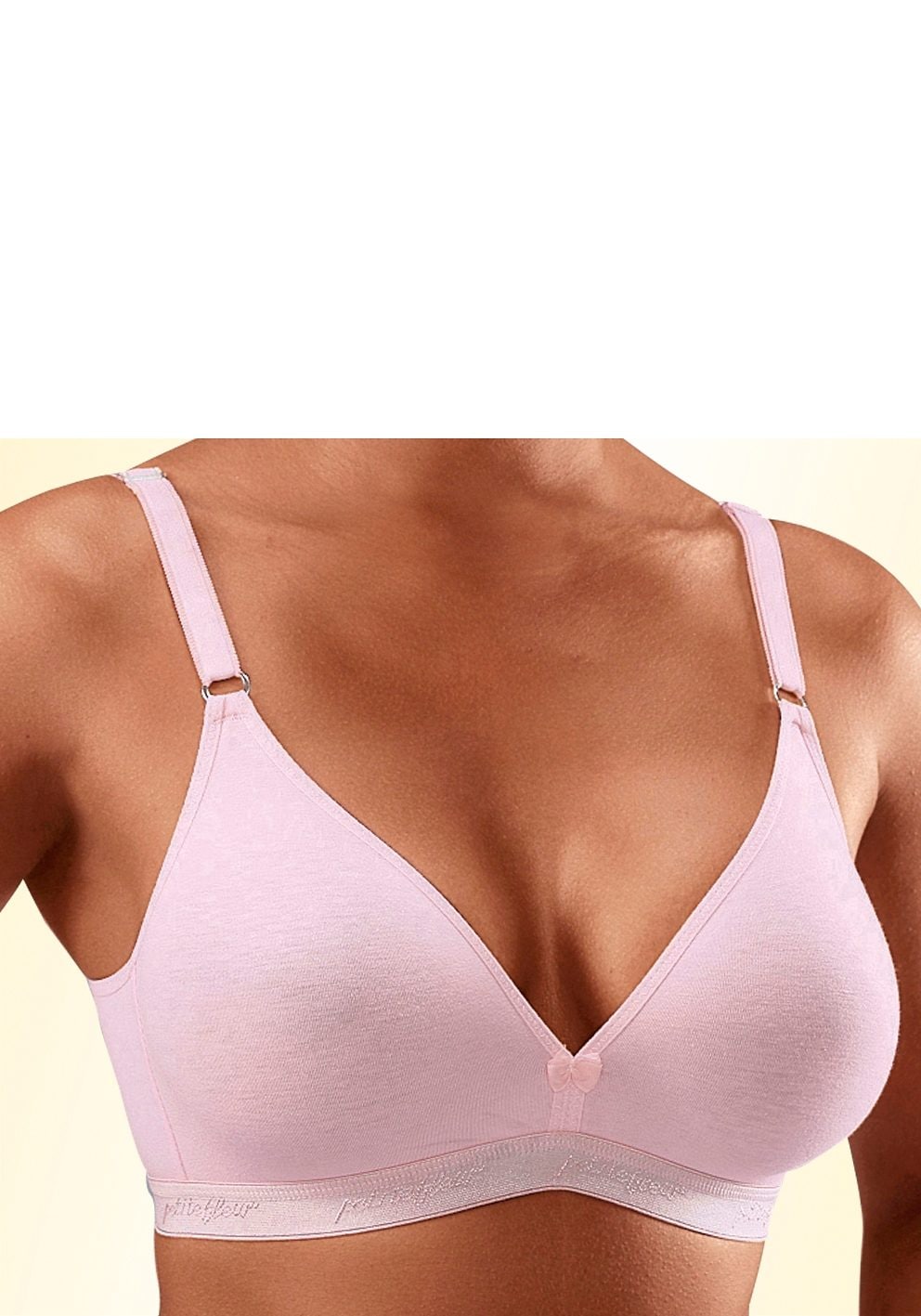 petite fleur Bralette-BH, ohne Bügel im Triangel-Schnitt aus Baumwolle