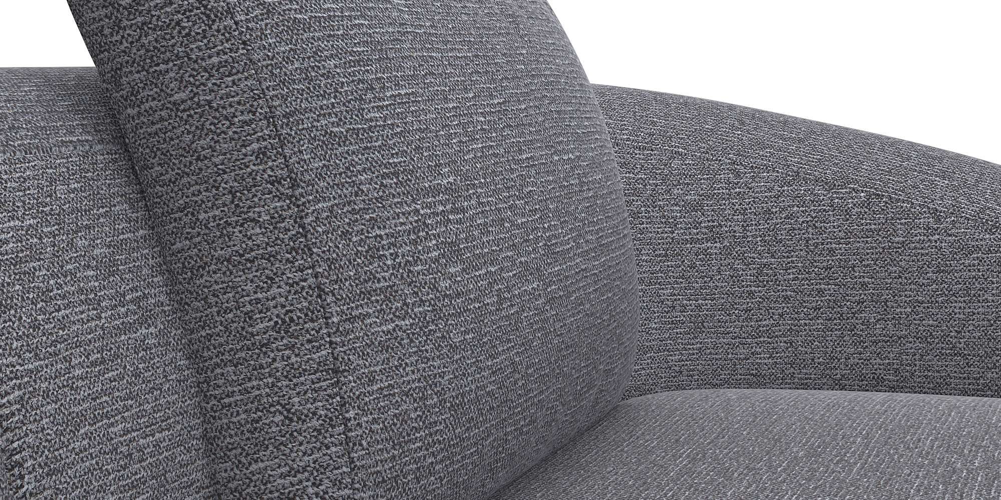 FLEXLUX Wohnlandschaft »Torino, rund, L-Form, Sofa-Ecke mit Recamiere, Longchair-Sofa« Modernes, organisches Sofa-Design, Kaltschaum, Wellenunterfederung