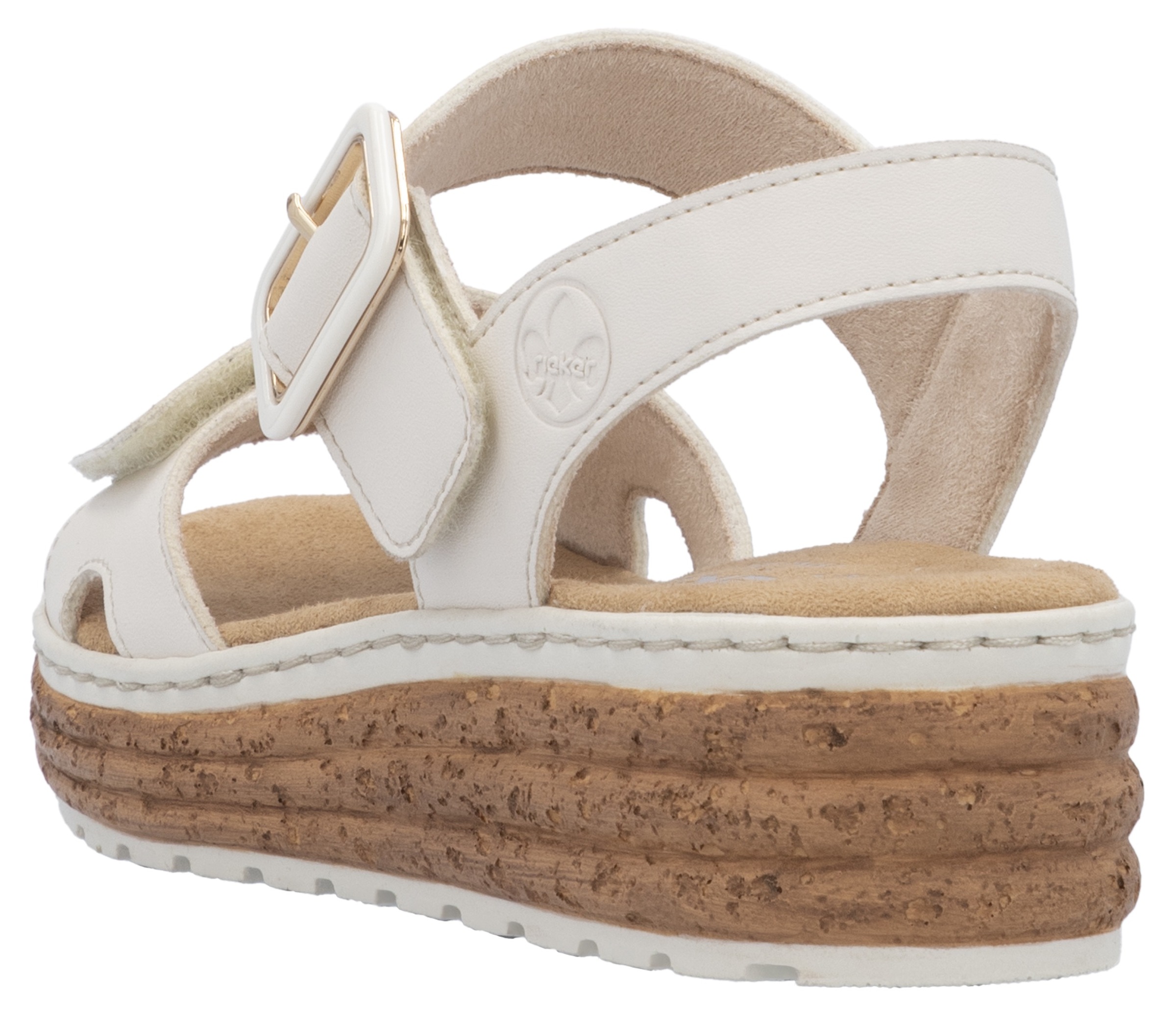 Rieker Plateausandale  Sandalette, Sommerschuh, Keilsandale mit praktischen Klettverschlüssen