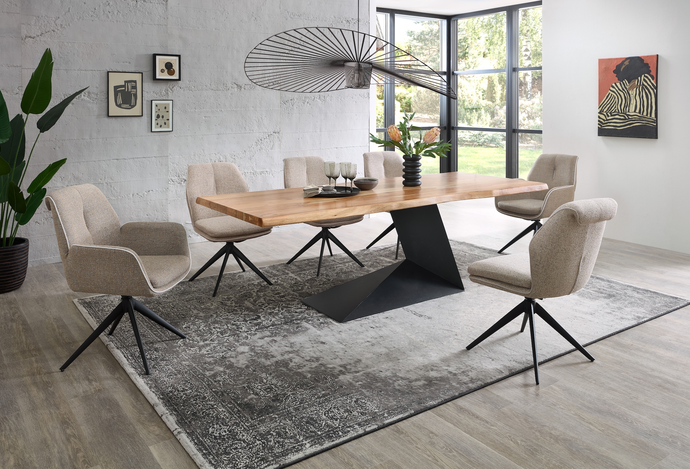 Stolkom Armlehnstuhl »Enja« (Set) 2 Stk.360 grad drehbar mit Auto-Return