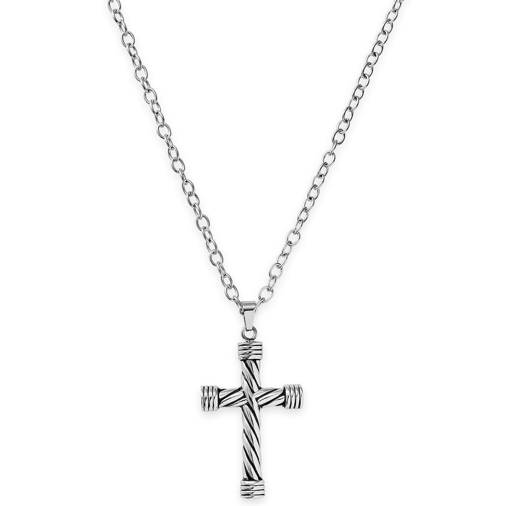 XENOX Kette mit Anhänger »Halskette, Kreuz, Kordel, Seil, X4118«