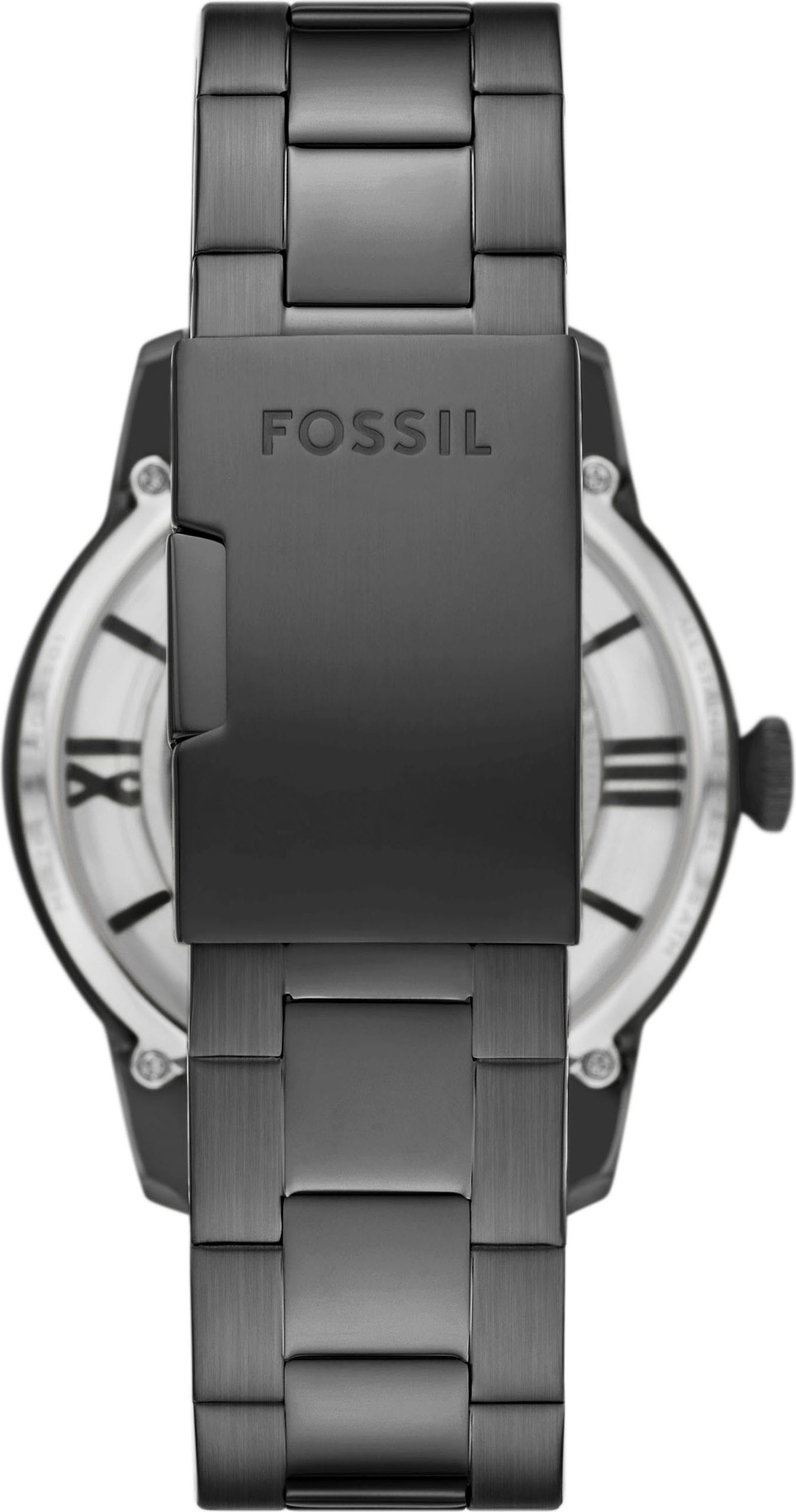 Fossil Automatikuhr »TOWNSMAN«, Armbanduhr, Herrenuhr, Mechanische Uhr, Edelstahlarmband, analog