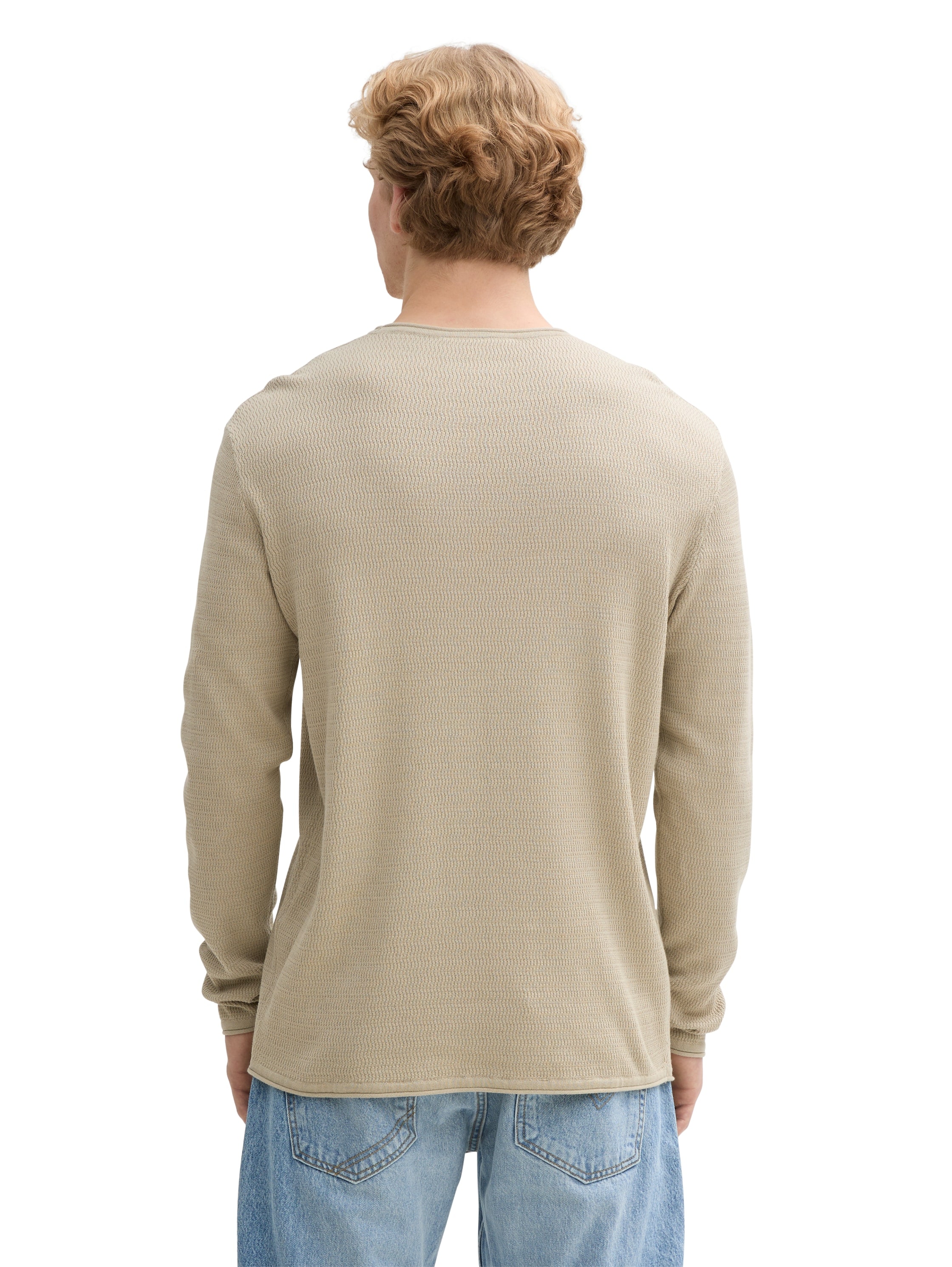 TOM TAILOR Denim Rundhalspullover mit Struktur