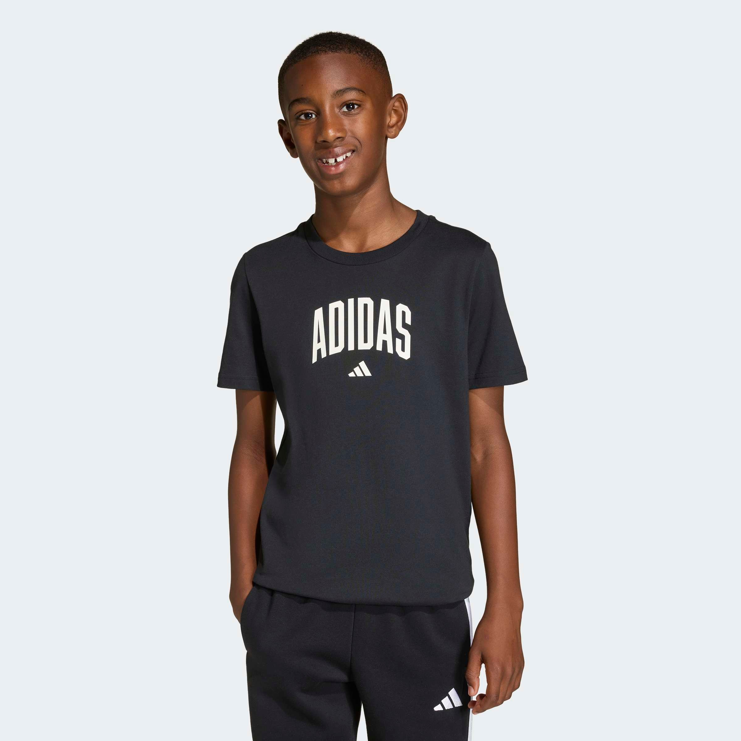 adidas Sportswear T-Shirt »COLLEGIATE GRAPHIC KIDS« für Kinder, mit grafischem Design, aus Baumwolle