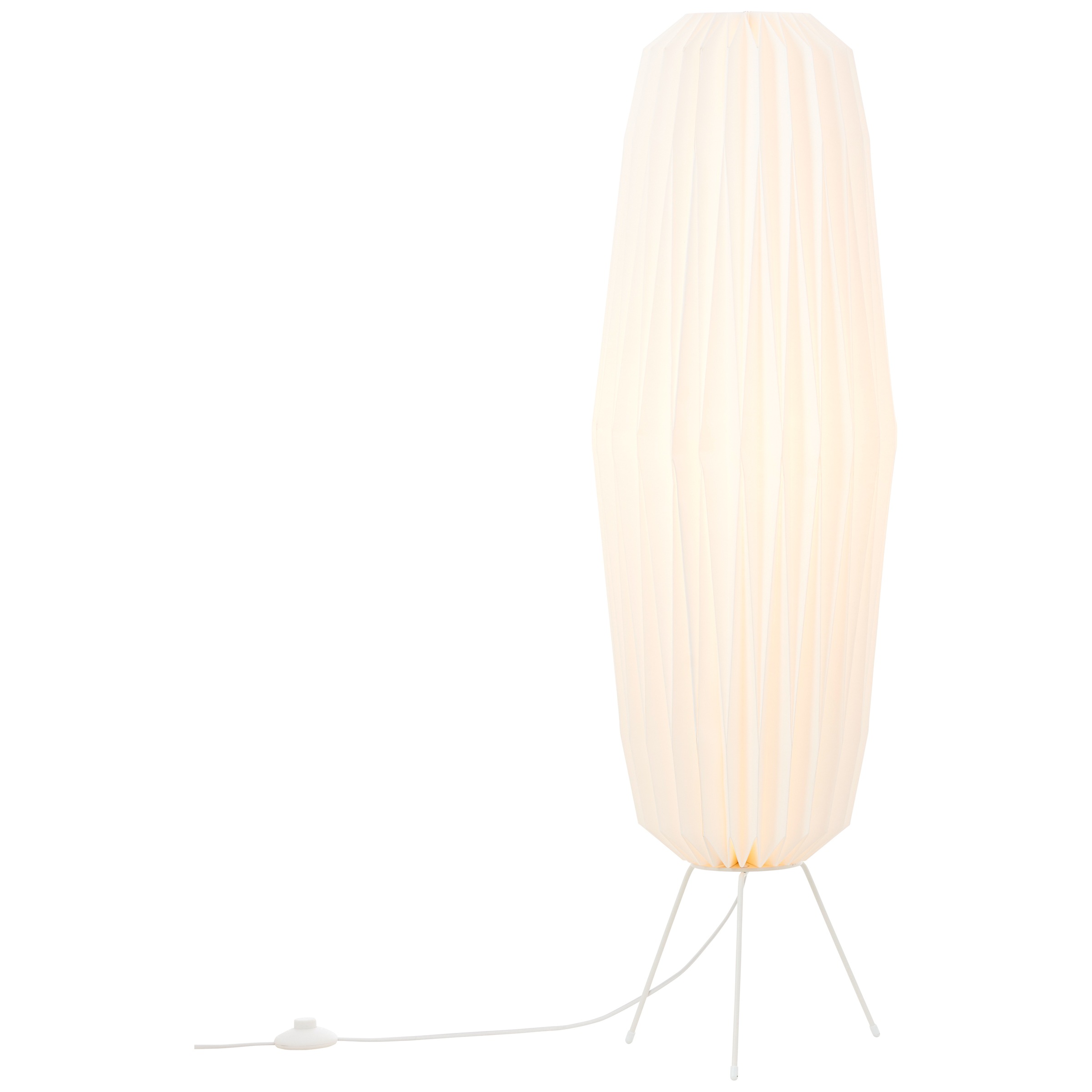 Brilliant Stehlampe »June«, 1 flammig, Leuchtmittel E27 | ohne Leuchtmittel, 110 cm Höhe, E27, max. 20 W, Papier/Metall, weiß