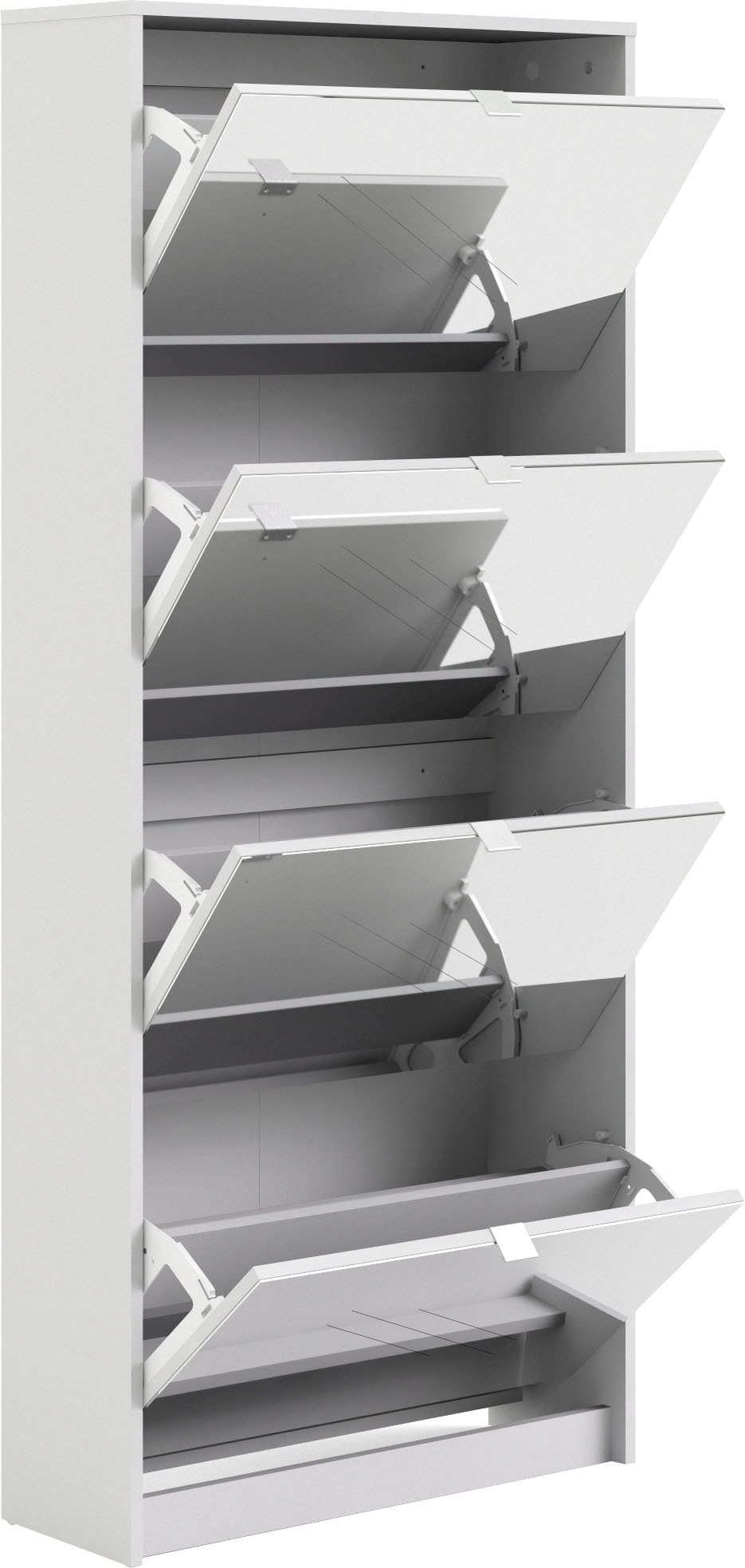 INOSIGN Schuhschrank »Shoes, Praktisch, minimalistisch, verspiegelte Klappenfronten« 4 Fächer, Schuhaufbewahrung, Folienbeschichtet, Höhe 162 cm