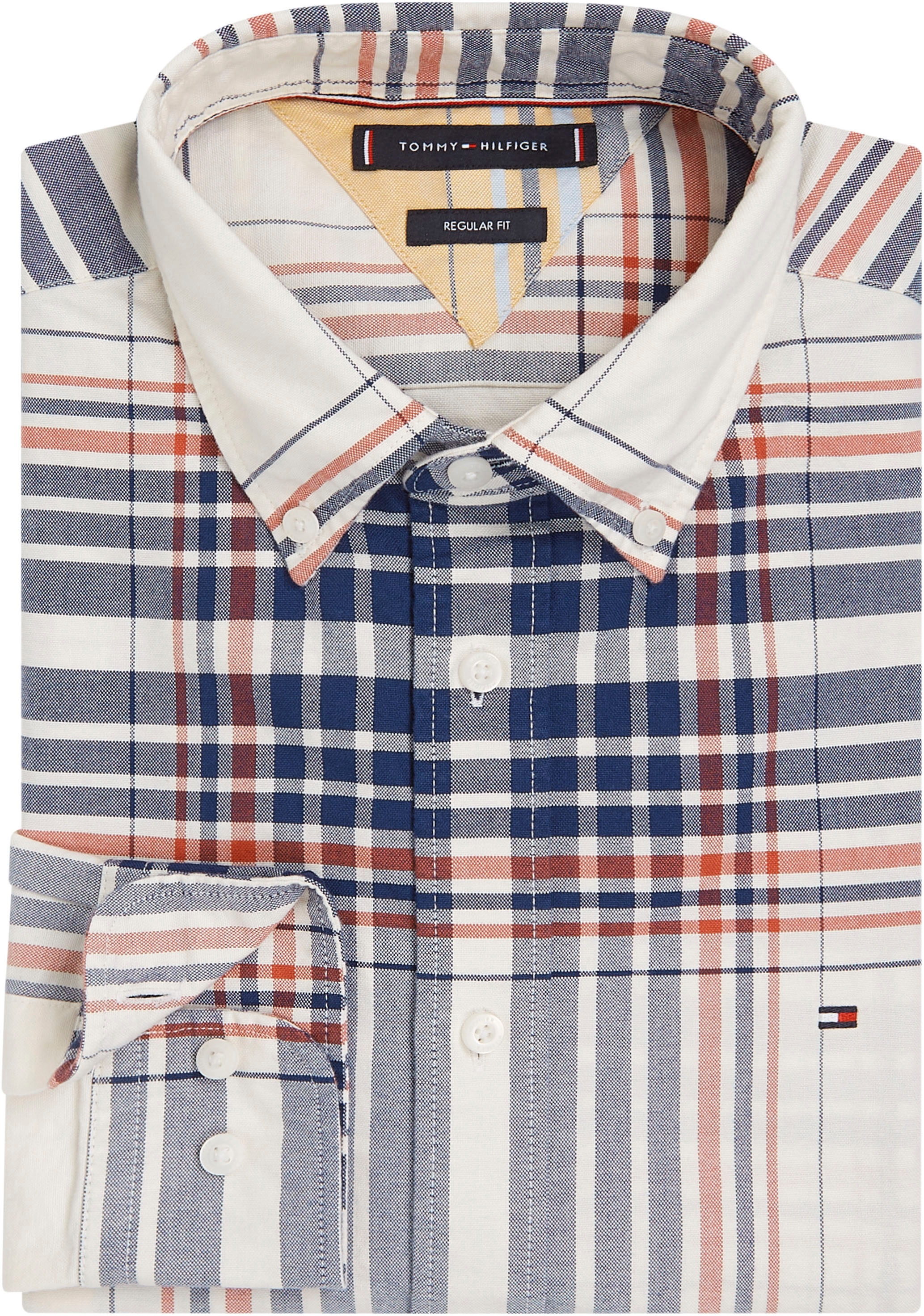 Tommy Hilfiger Langarmhemd »XL OXFORD CHECK RF SHIRT«, mit großem Karomuster