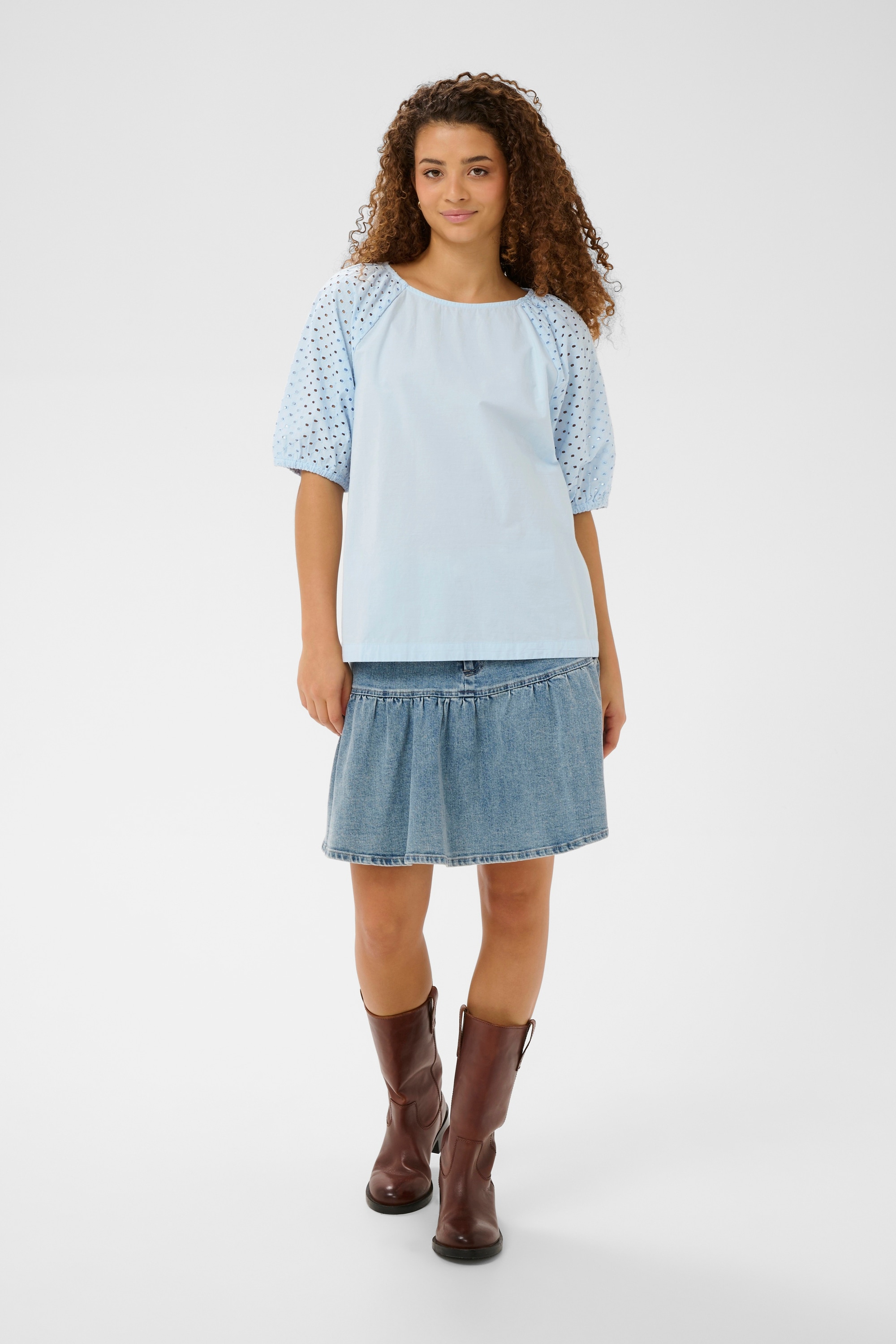 Saint Tropez Kurzarmbluse »Kurzarm-Bluse PalaSZ«