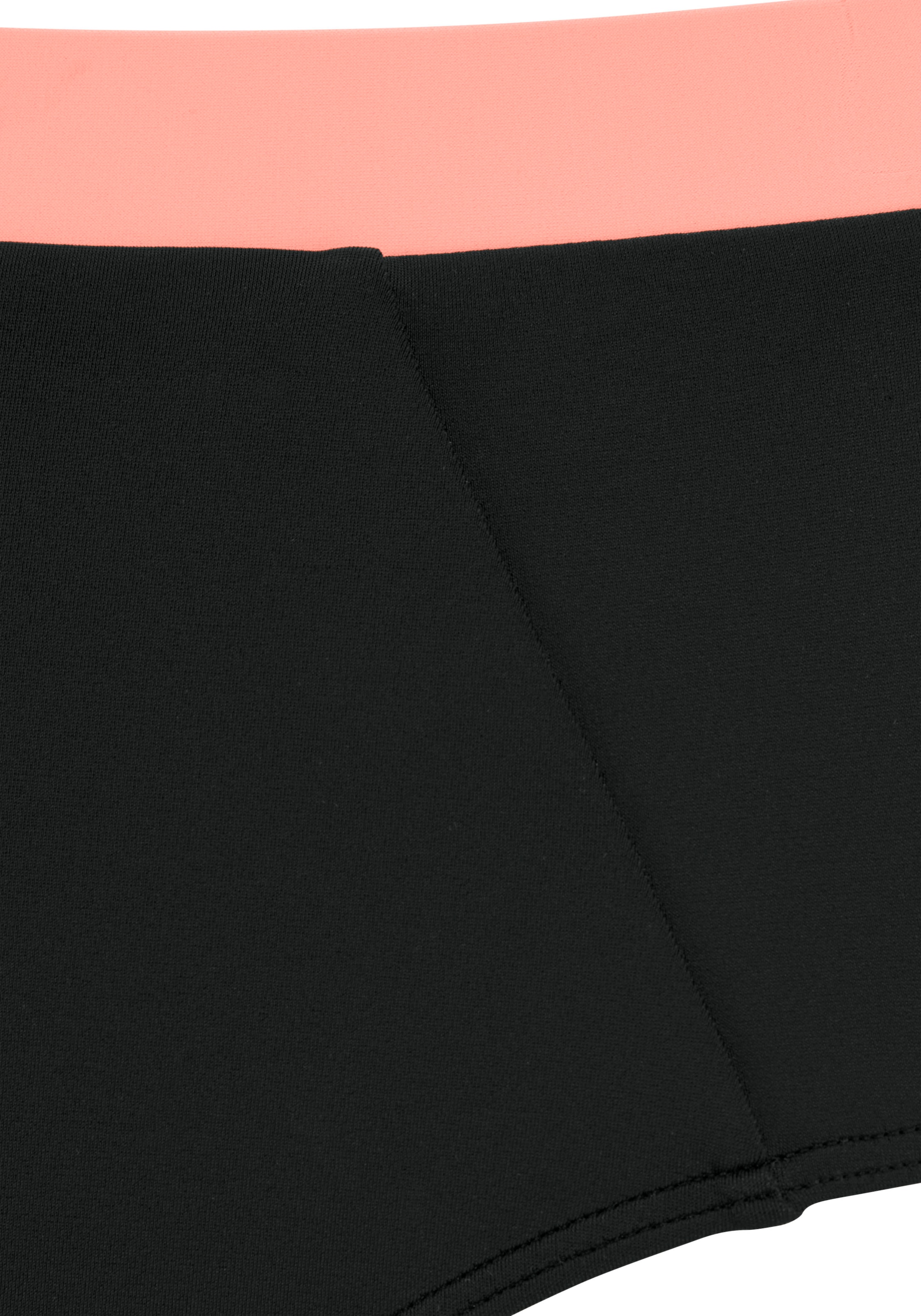 LASCANA ACTIVE Highwaist-Bikini-Hose »Janni«, mit kontrastfarbigen Bündchen
