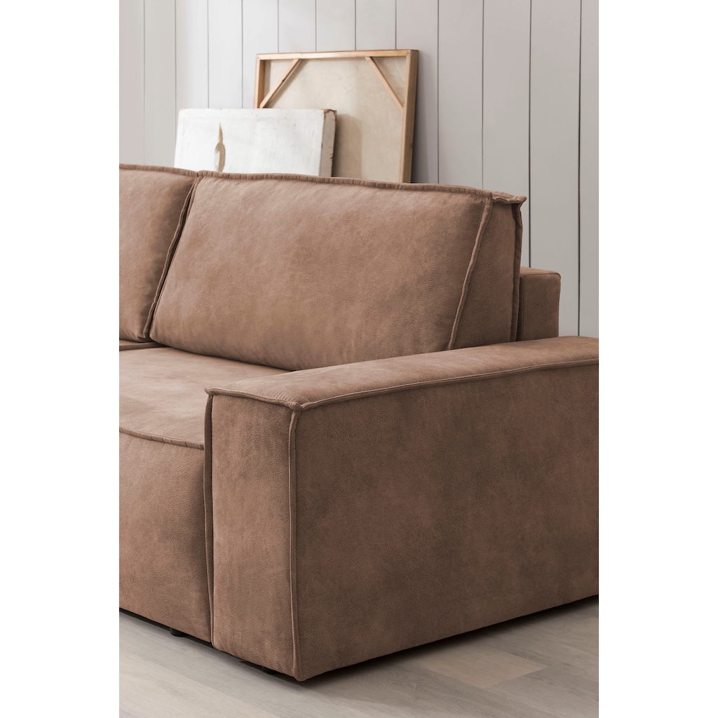 Ecksofa SHERWOOD Schlafsofa, mit Bettkasten, Cord-Bezug