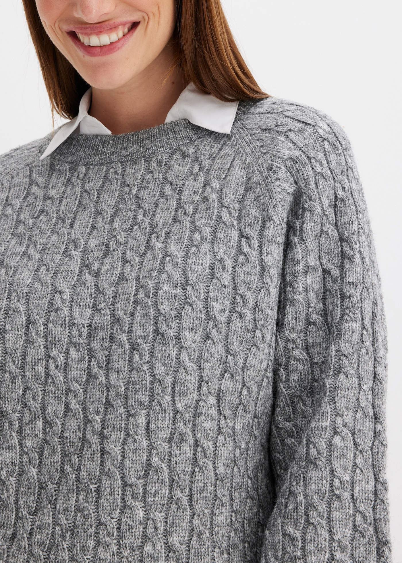 bonprix Strickpullover »Oversize-Pullover mit Zopfmuster« Oversize-Pullover mit Zopfmuster