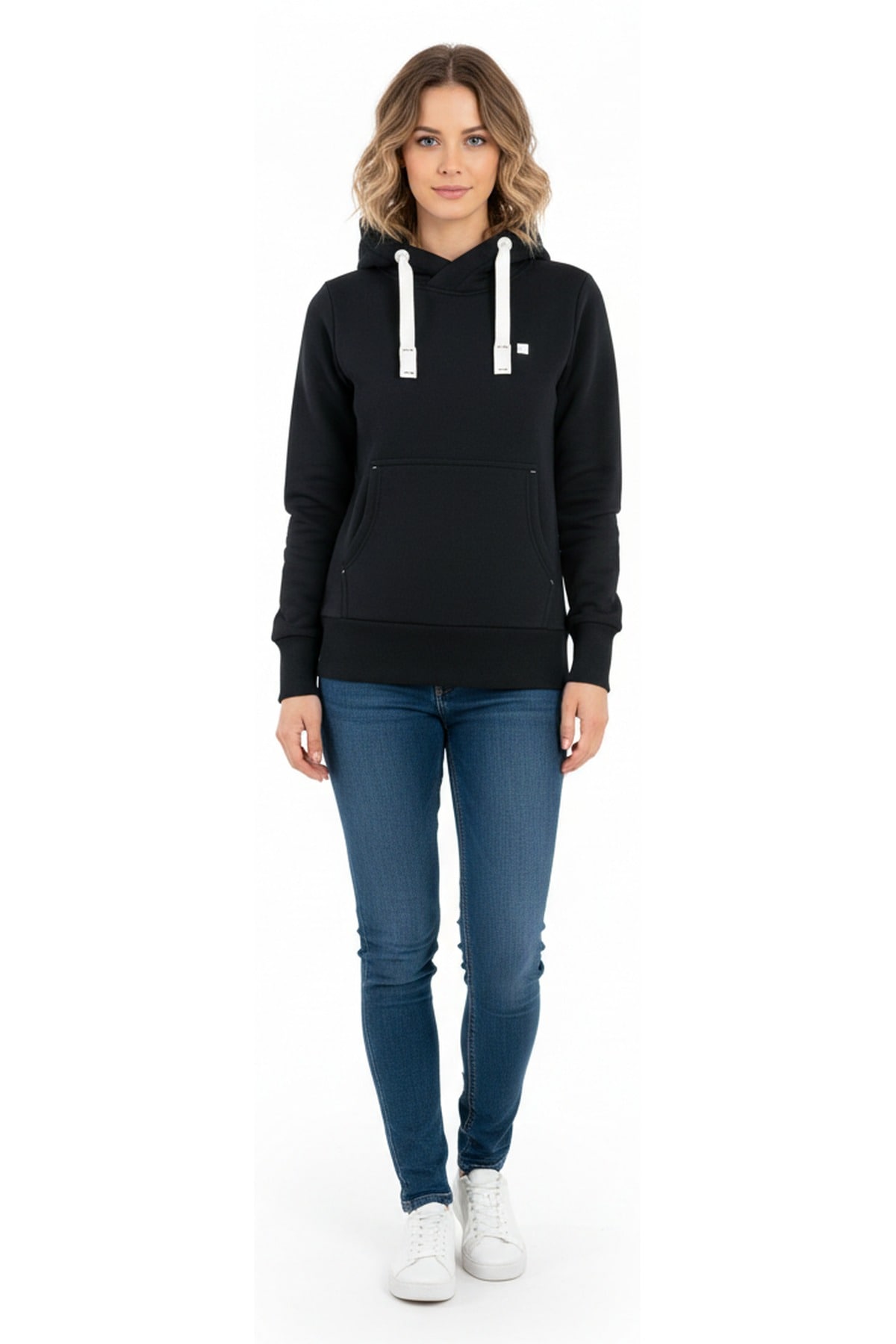 DEPROC Active Kapuzensweatshirt »RIMOUSKI Damen-Kapuzentop, sanft«, weiche Fleecejacke mit Kängurutasche
