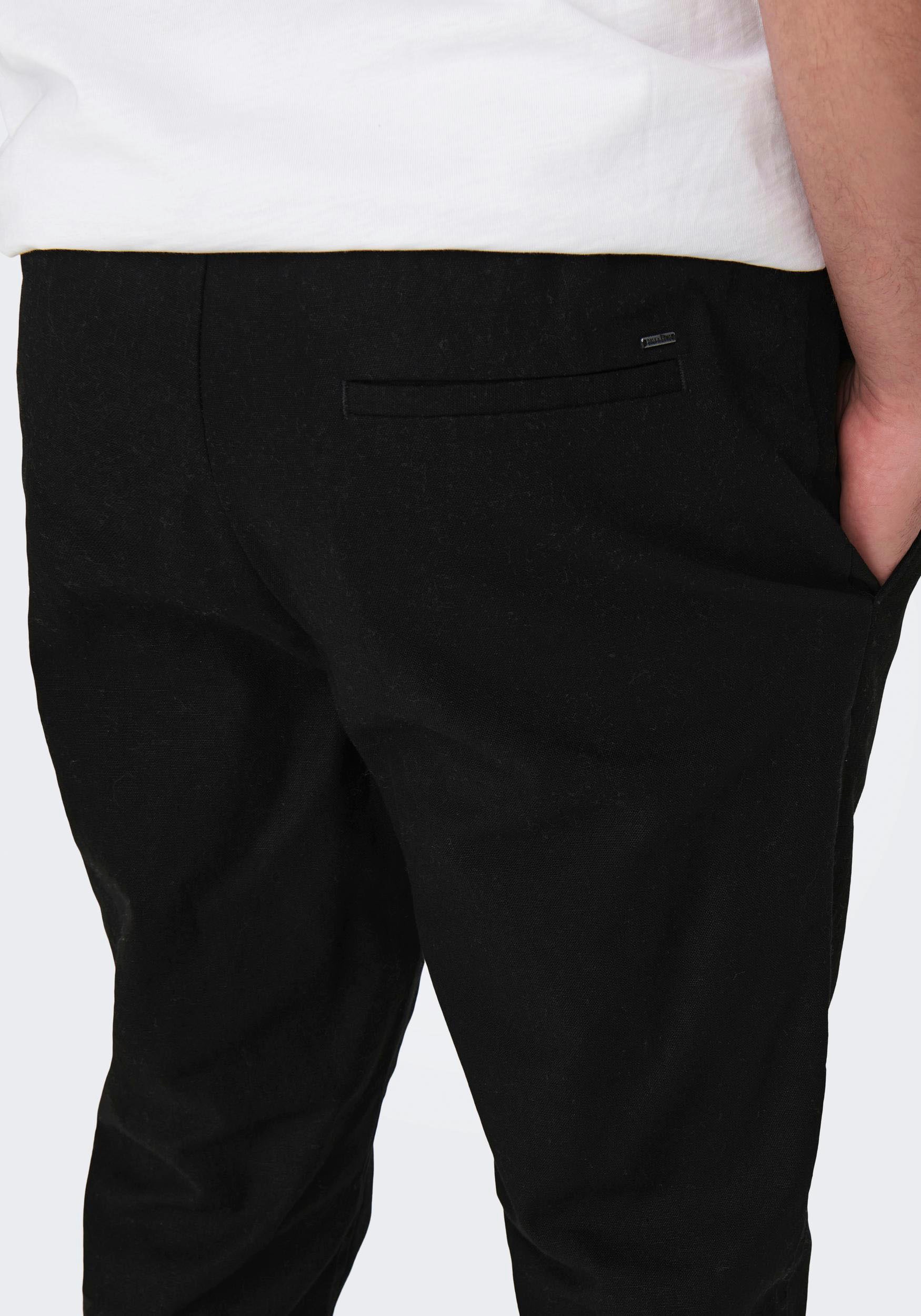 ONLY & SONS Stoffhose »ONSLINUS CROP 0007 COT LIN PNT NOOS«  mit Leinen