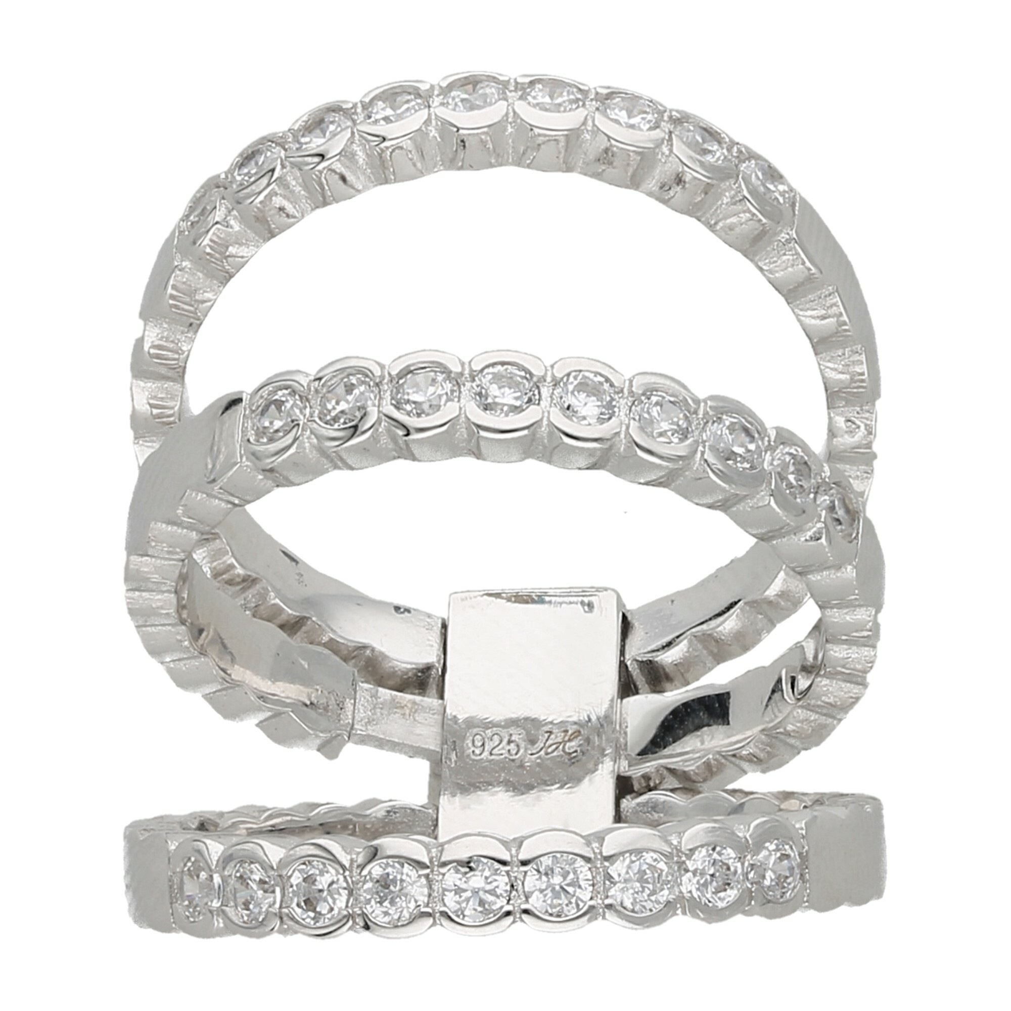 Smart Jewel Silberring »Ring mit Steinen, Zirkonia online Silber 925« UNIVERSAL glanz, bei