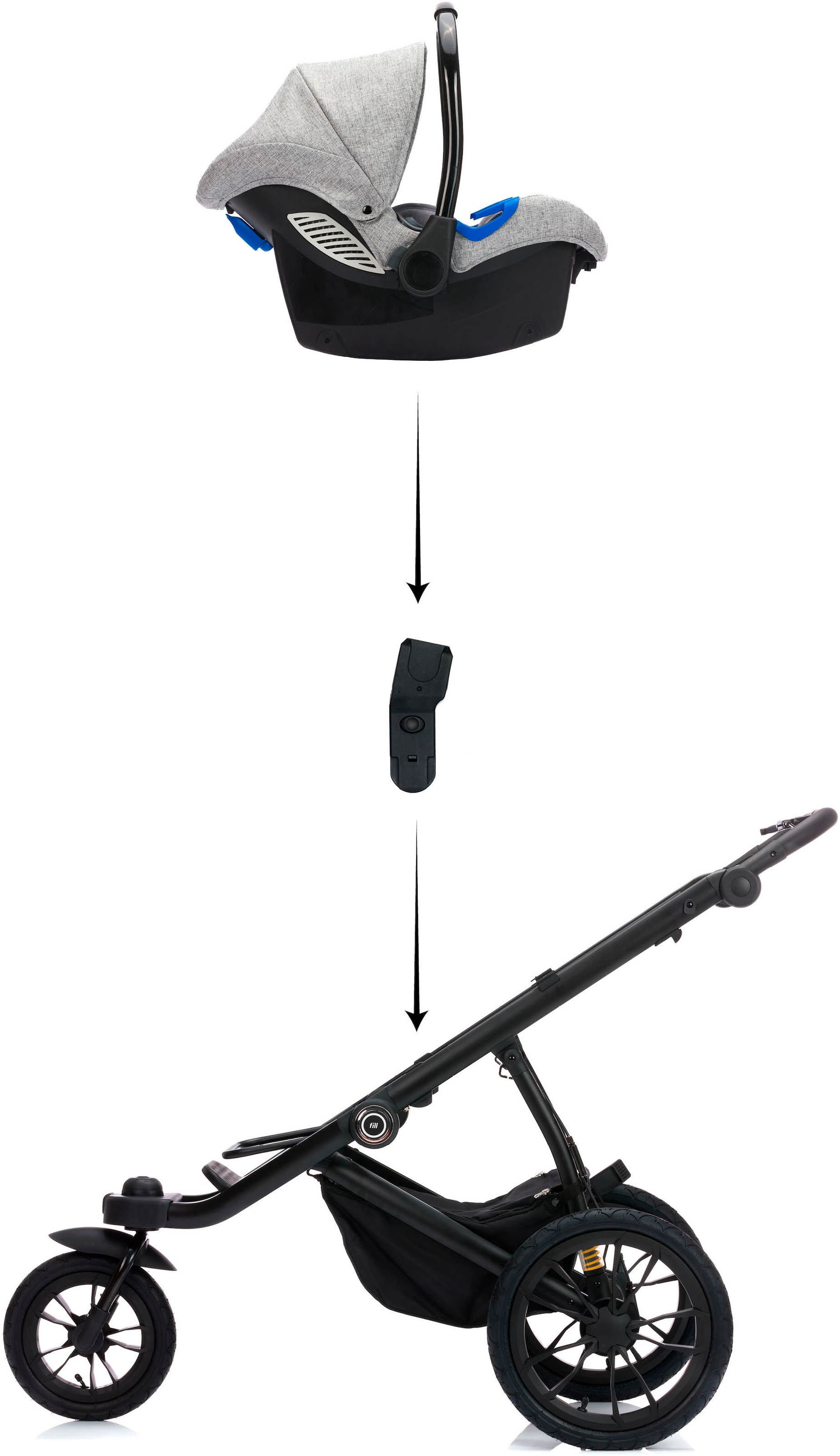 Fillikid Kinderwagen-Adapter »S609 Jogger Run« für Maxi Cosi