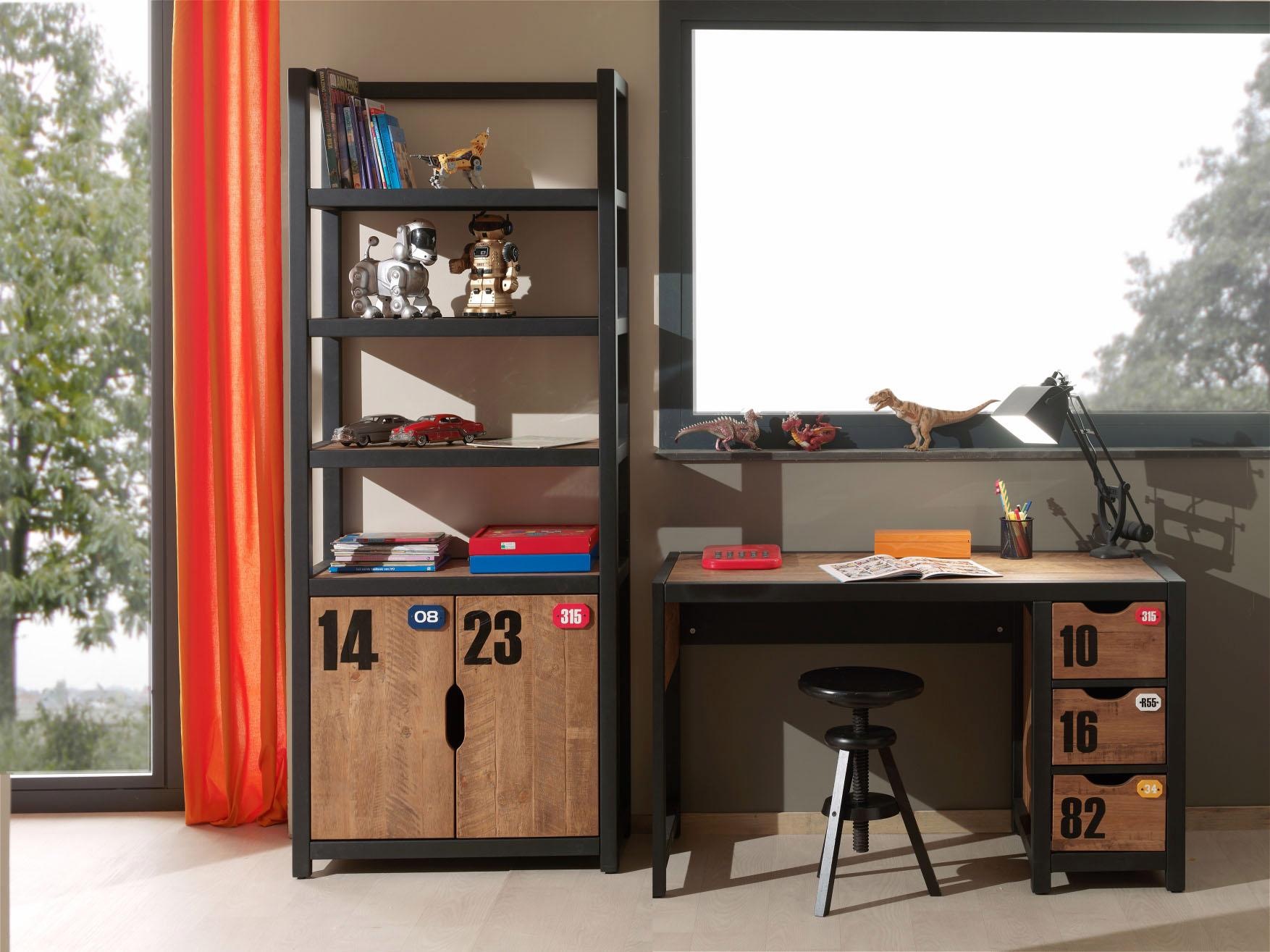 Vipack Kinderschreibtisch »Alex«, (Made in Europe), Jugendschreibtisch, Schreibtisch im industrial Design