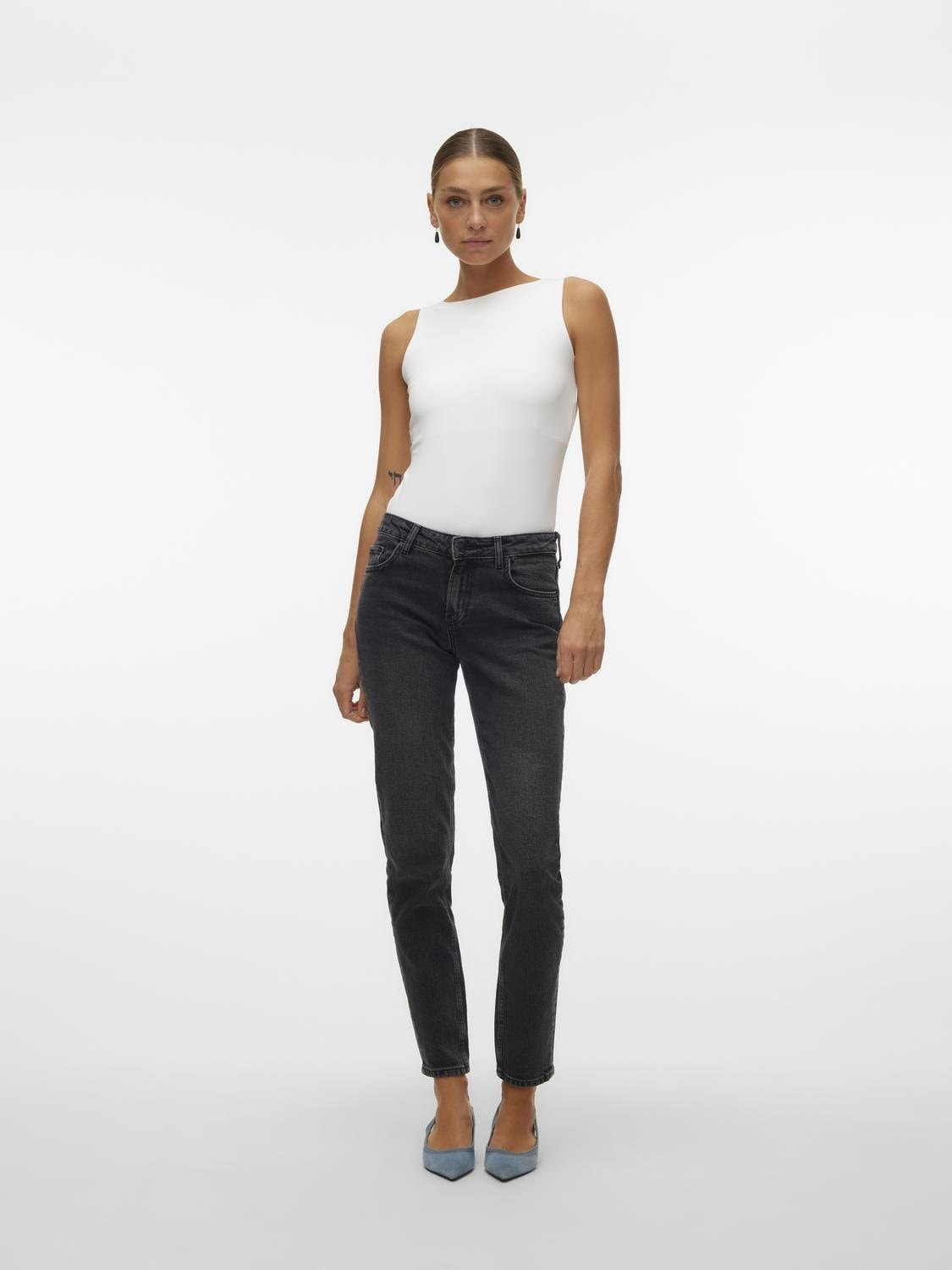 Vero Moda T-Shirt »VMMILLION SL SQUARE TOP 2-WAY JRS NOOS«