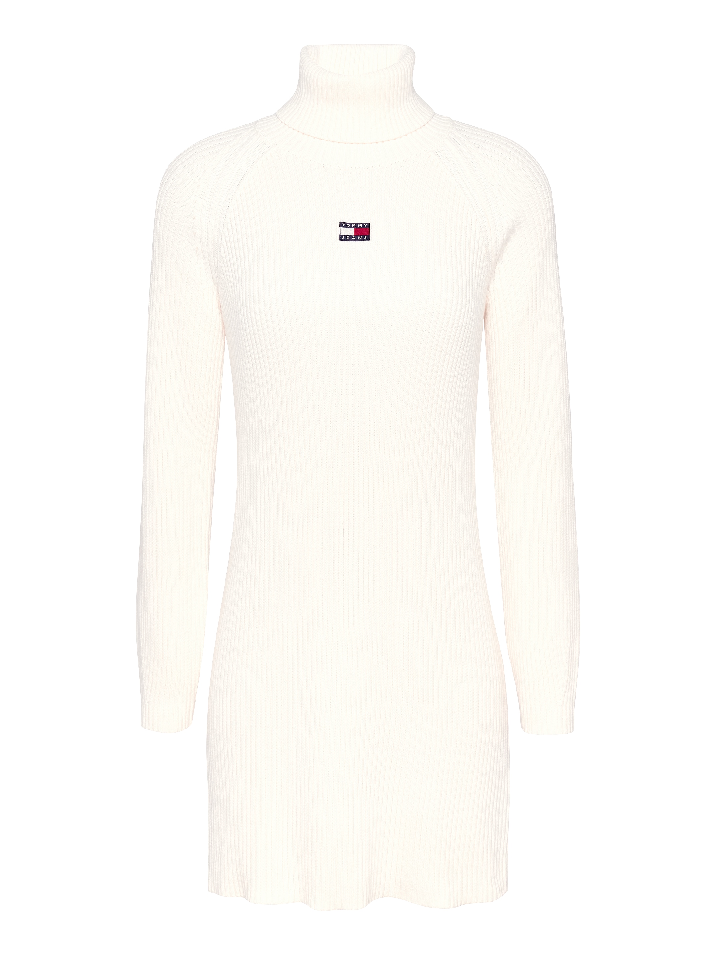 Tommy Jeans Strickkleid »TJW MOCKNECK BADGE SWEATER DRESS«, mit Stehkragen, Logo-Badge