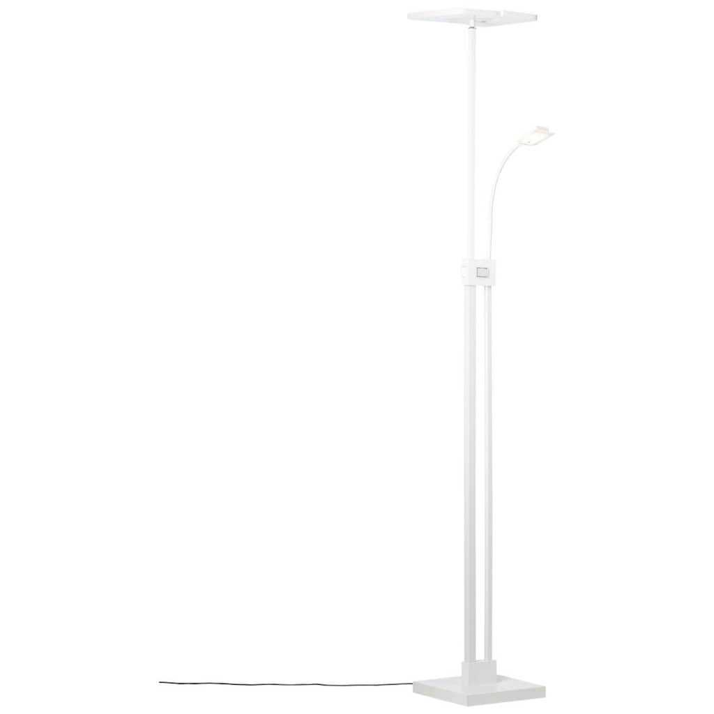 Brilliant LED Deckenfluter »Forrester«, 1 flammig-flammig, Lesearm, H 230cm, dimmbar, 3200lm, warmweiß, schwenkbar, Metall, weiß