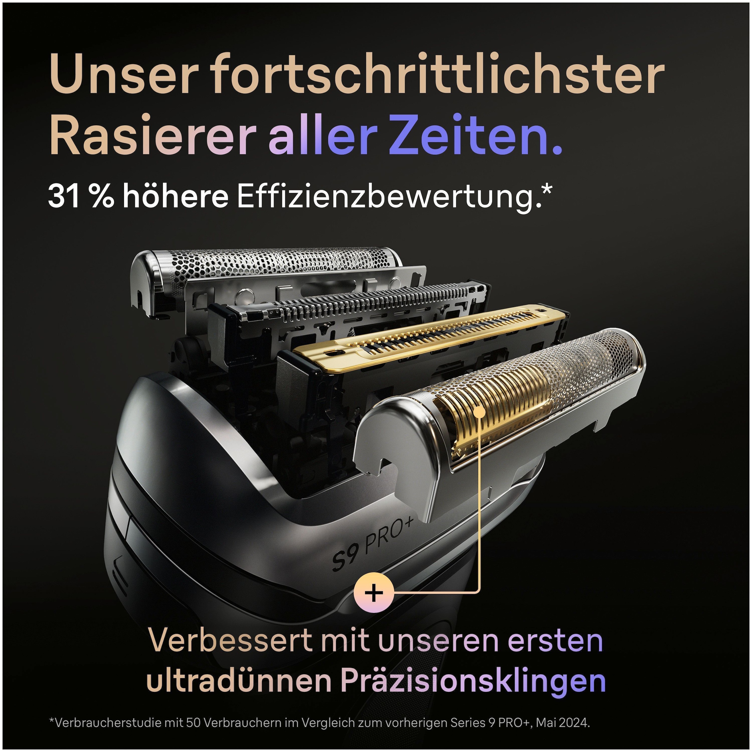 Braun Elektrorasierer »Series 9 9667cc«, Smart Care Center, integrierter Präzisionstrimmer, Pro-SensoAdapt, SmartCare Center, 5+1 ultradünne Präzisionsklingen