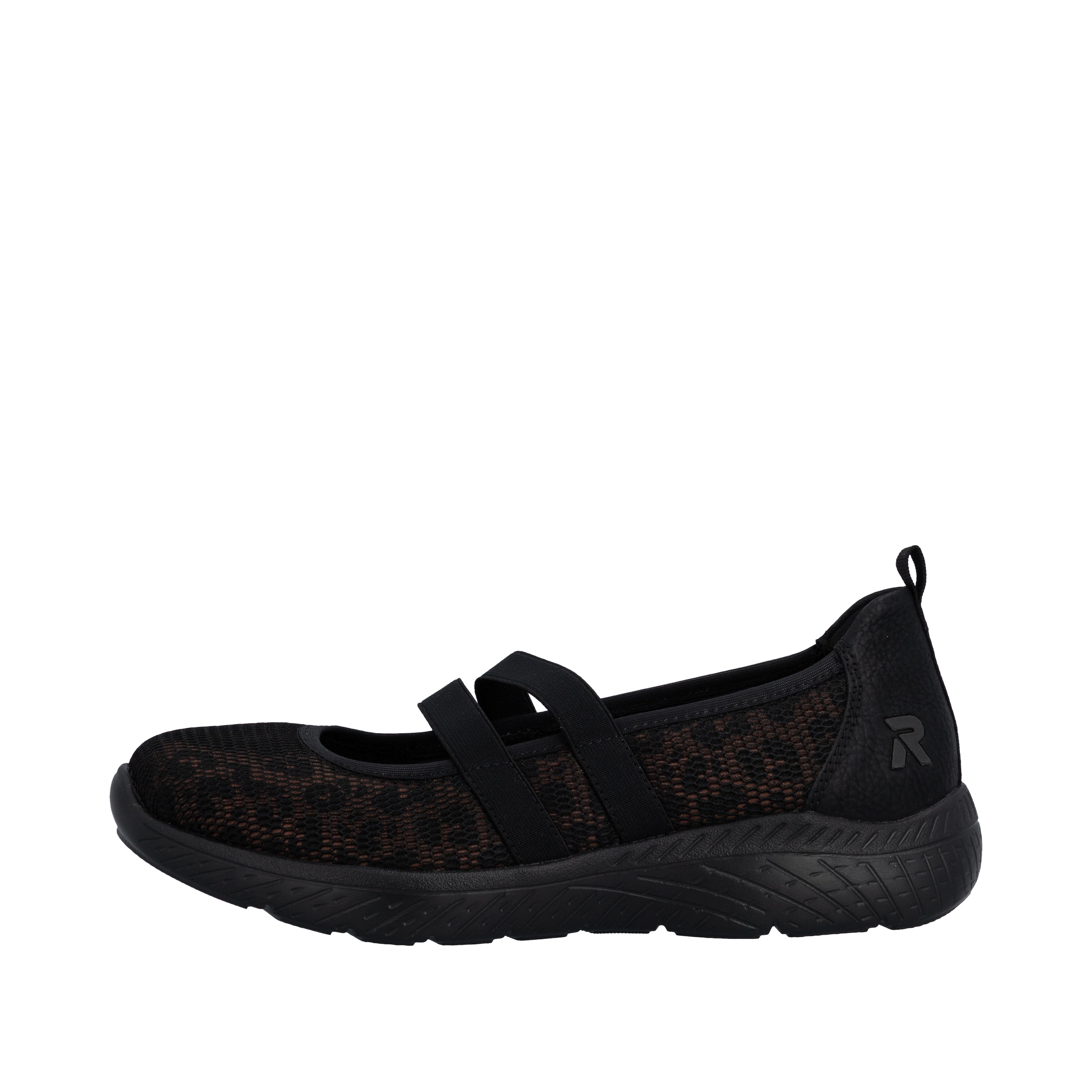 Rieker Ballerina  Slipper, Schlupfschuh mit Stretchbänder