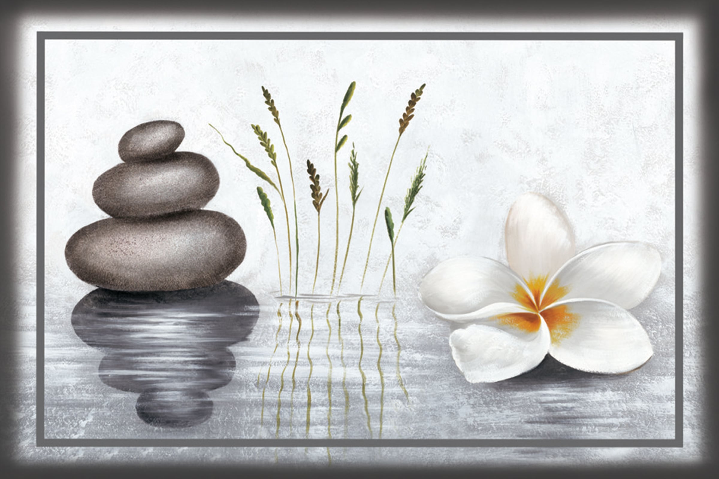 Bönninghoff Leinwandbild »Blumen und Steine«, (1 St.) auf Rechnung  bestellen