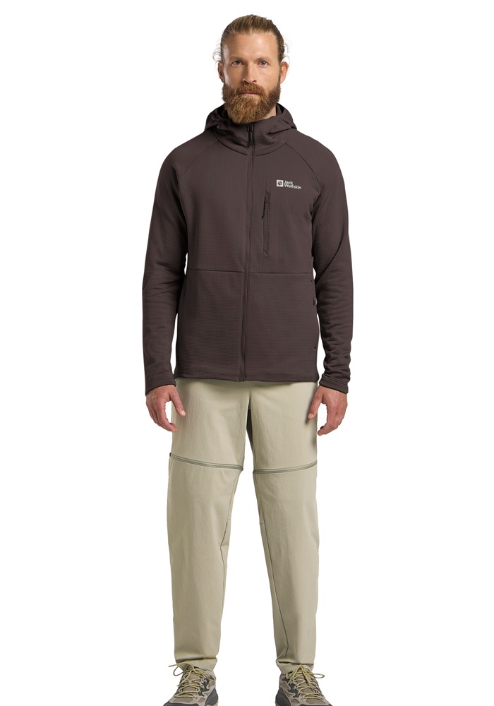 Jack Wolfskin Fleecejacke »KOLBENBERG HOODED FZ M«, mit Kapuze