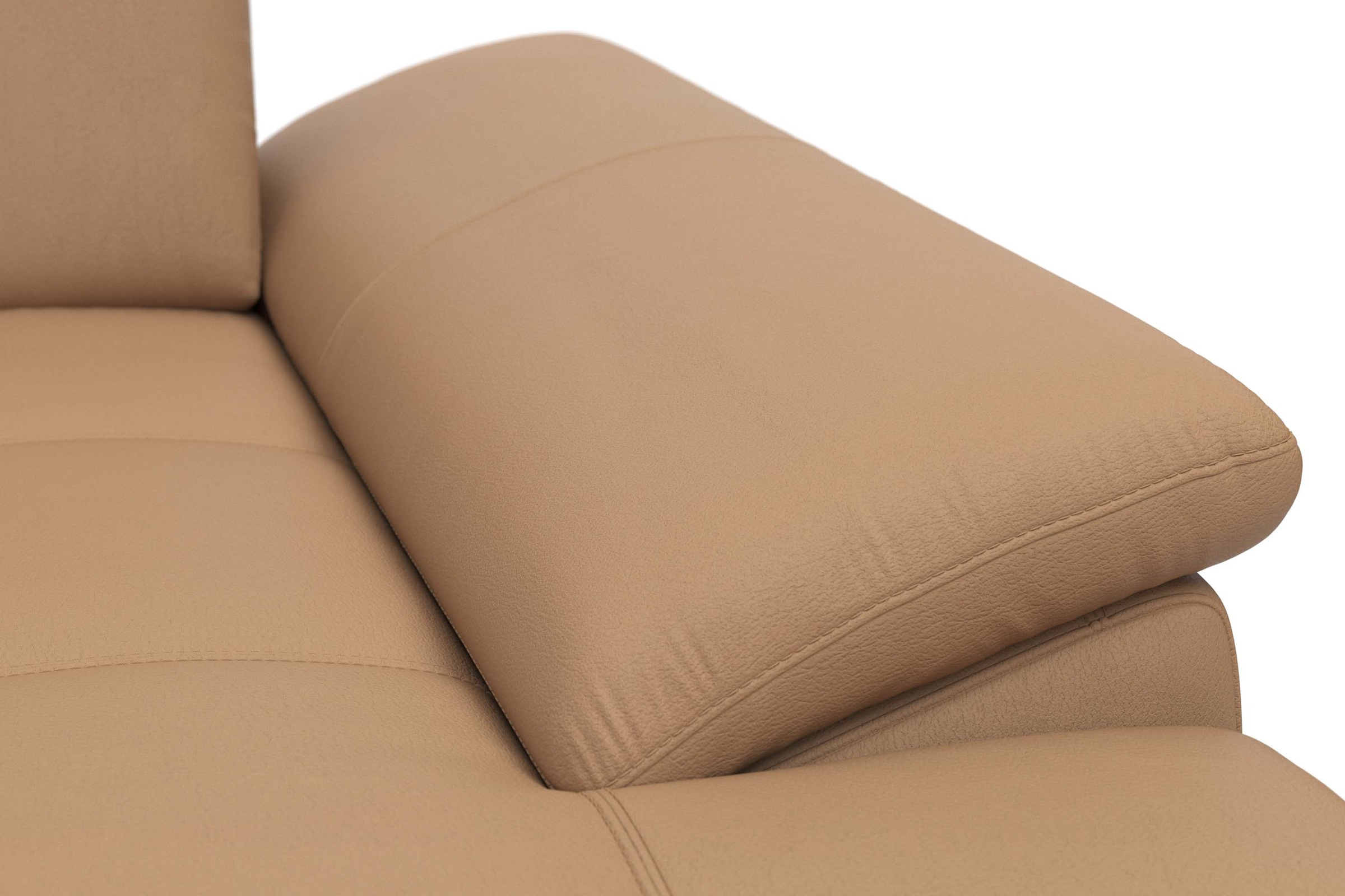 Places of Style Wohnlandschaft »Costello U-Form, mit Sitztiefenverstellung, Armteilverstellung und«, 3 Nierenkissen, optional Bettfunktion und Bettkasten