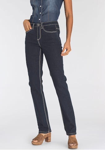 Arizona Gerade Jeans »Comfort-Fit«, High Waist mit Kontrastnähten kaufen