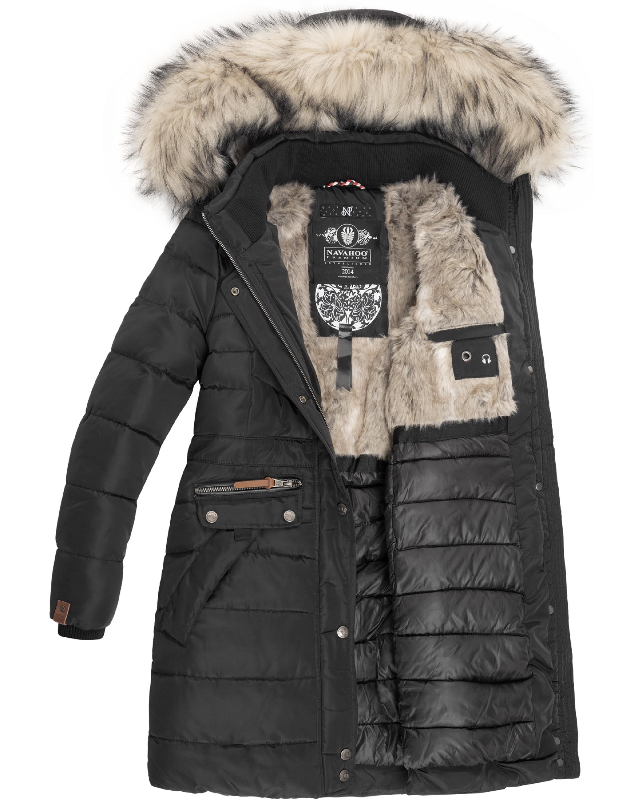 Navahoo Steppmantel »Steppmantel Paula«, stylischer Winter Parka m. edlem Fellimitat