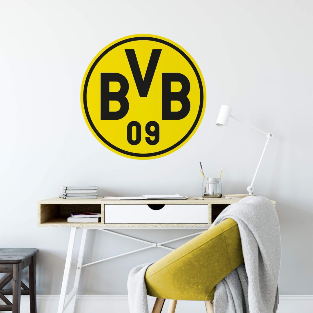 St.) Wandtattoo Dortmund »Fußball Raten auf Borussia Wall-Art kaufen Logo«, (1