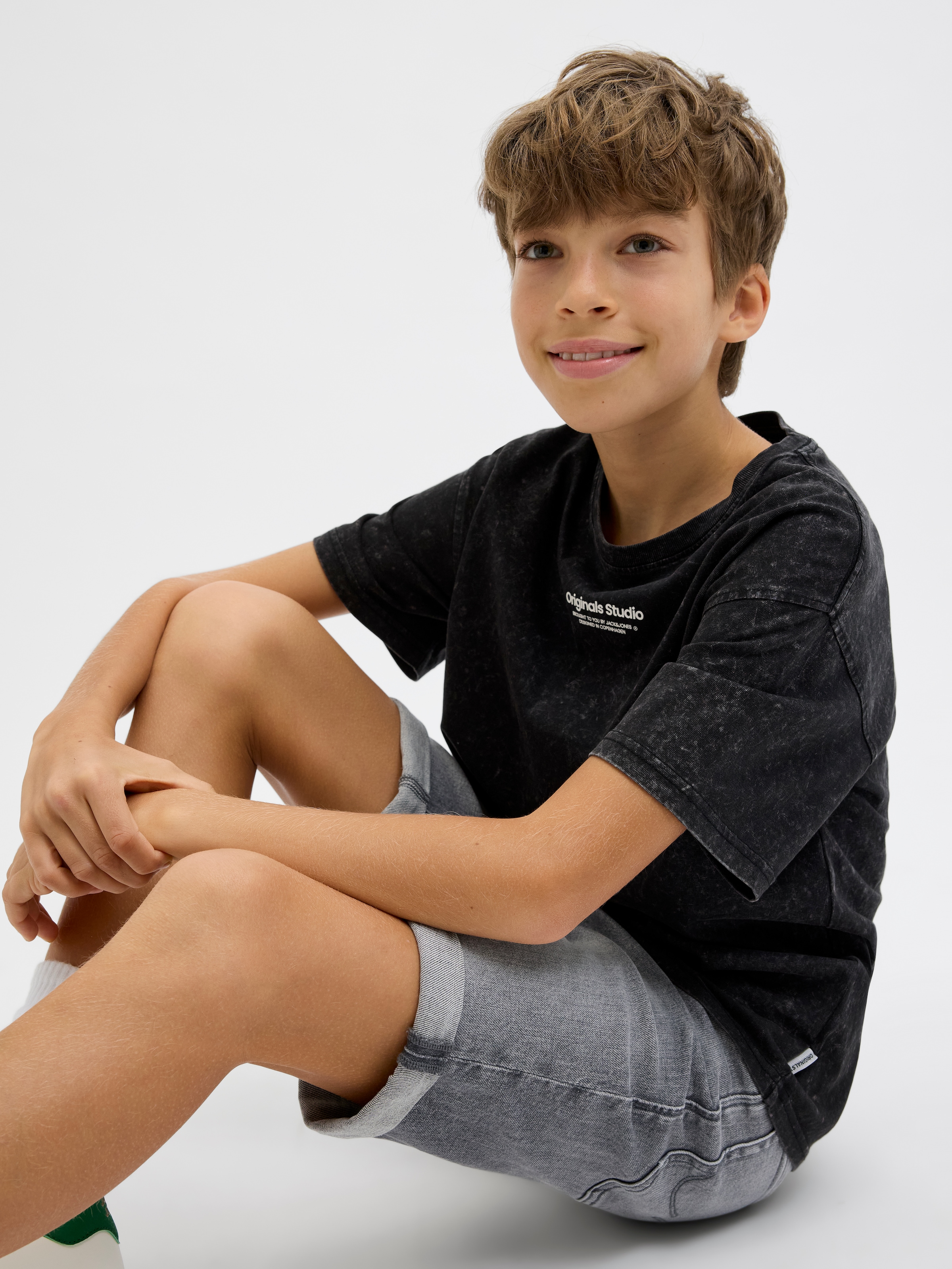 Jack & Jones Junior Shorts »JJIRICK bequem mit mittlerer Taille für Jungen«  unifarben, modisch, regular fit, Web,