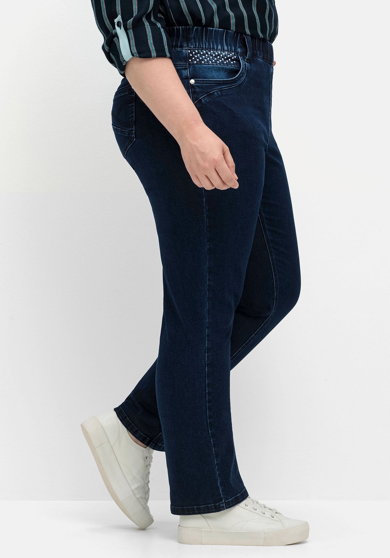 Sheego Schlupfjeans »Gerade Jeans mit Powernetz-Einsatz«