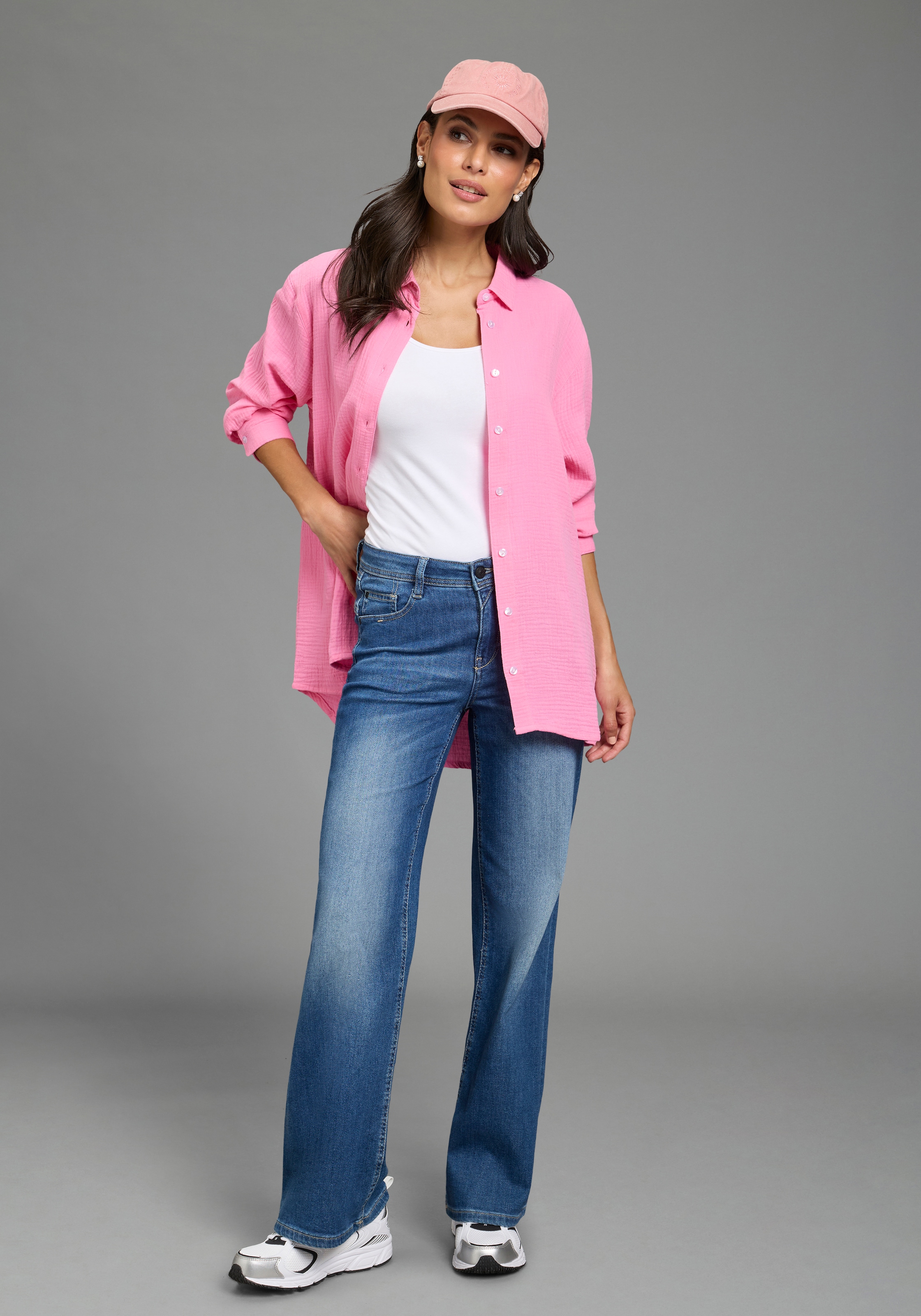 Laura Scott Longbluse in Musselin-Qualität