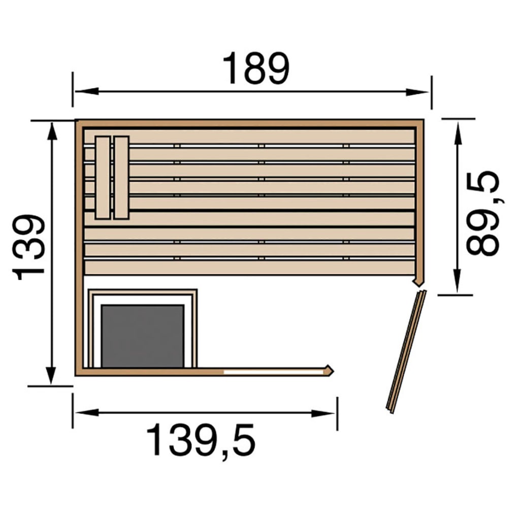 weka Sauna »Valida«, (Set)